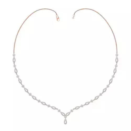 Women necklace-earrings set 3dm stl render detail