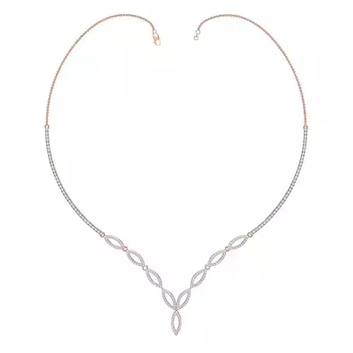 Women necklace-earrings set 3dm stl render detail