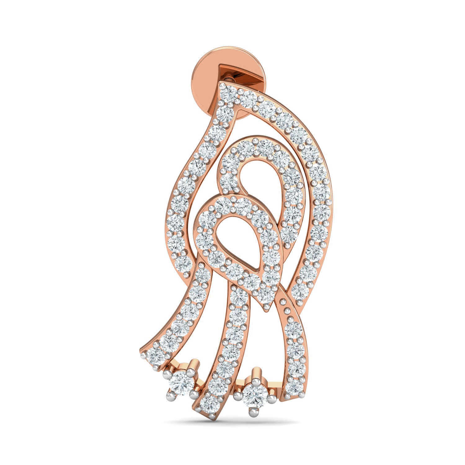 Women necklace-earrings set 3dm stl render detail 3D print model_2