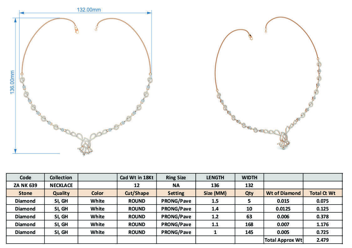 Women necklace-earrings set 3dm stl render detail 3D print model_7