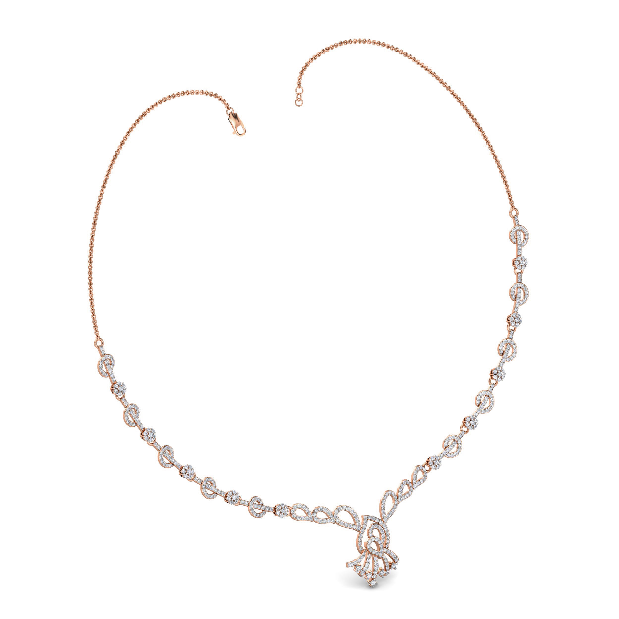 Women necklace-earrings set 3dm stl render detail 3D print model_6