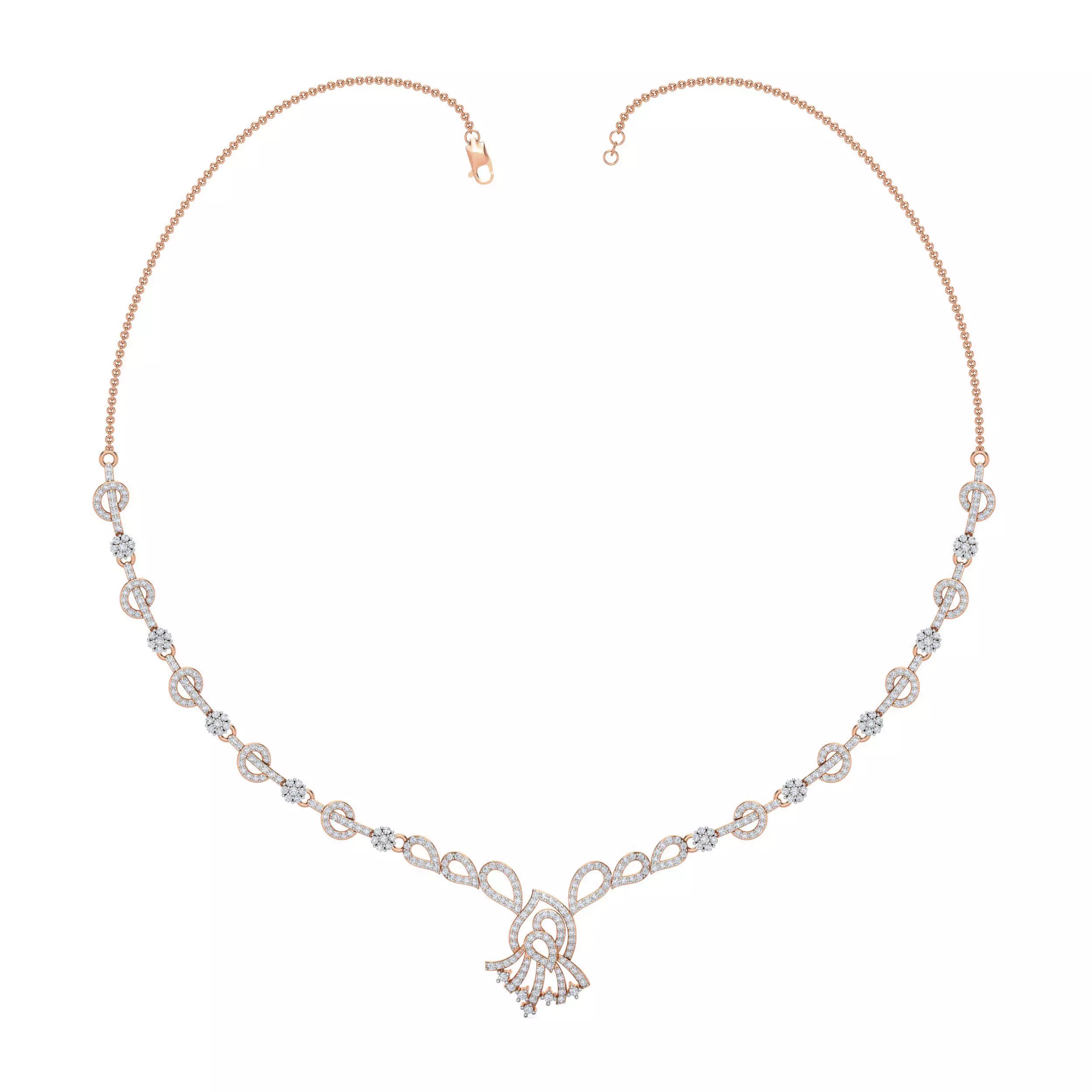 Women necklace-earrings set 3dm stl render detail 3D print model_0