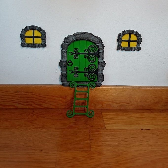 Pixie christmas door 3D print model_3