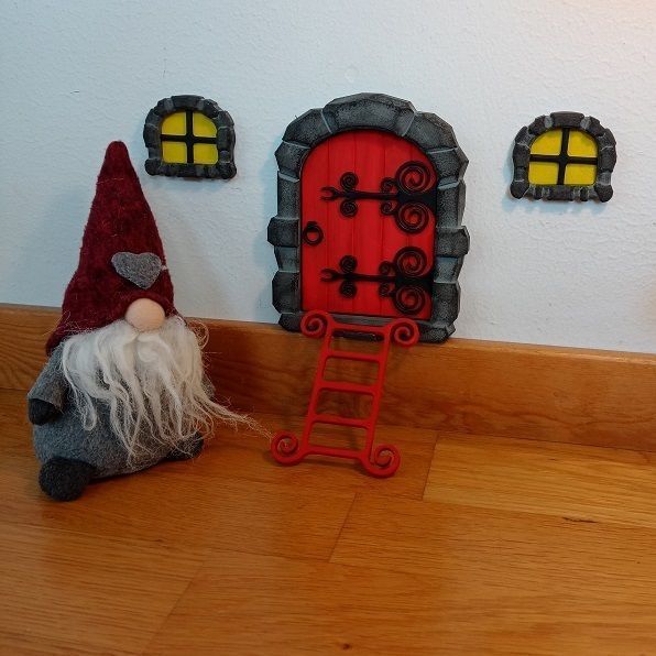 Pixie christmas door 3D print model_5