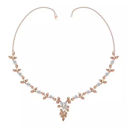 Women necklace-earrings set 3dm stl render detail