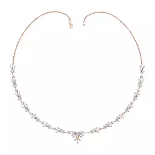 Women necklace-earrings set 3dm stl render detail