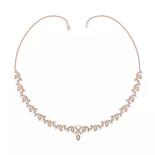 Women necklace-earrings set 3dm stl render detail