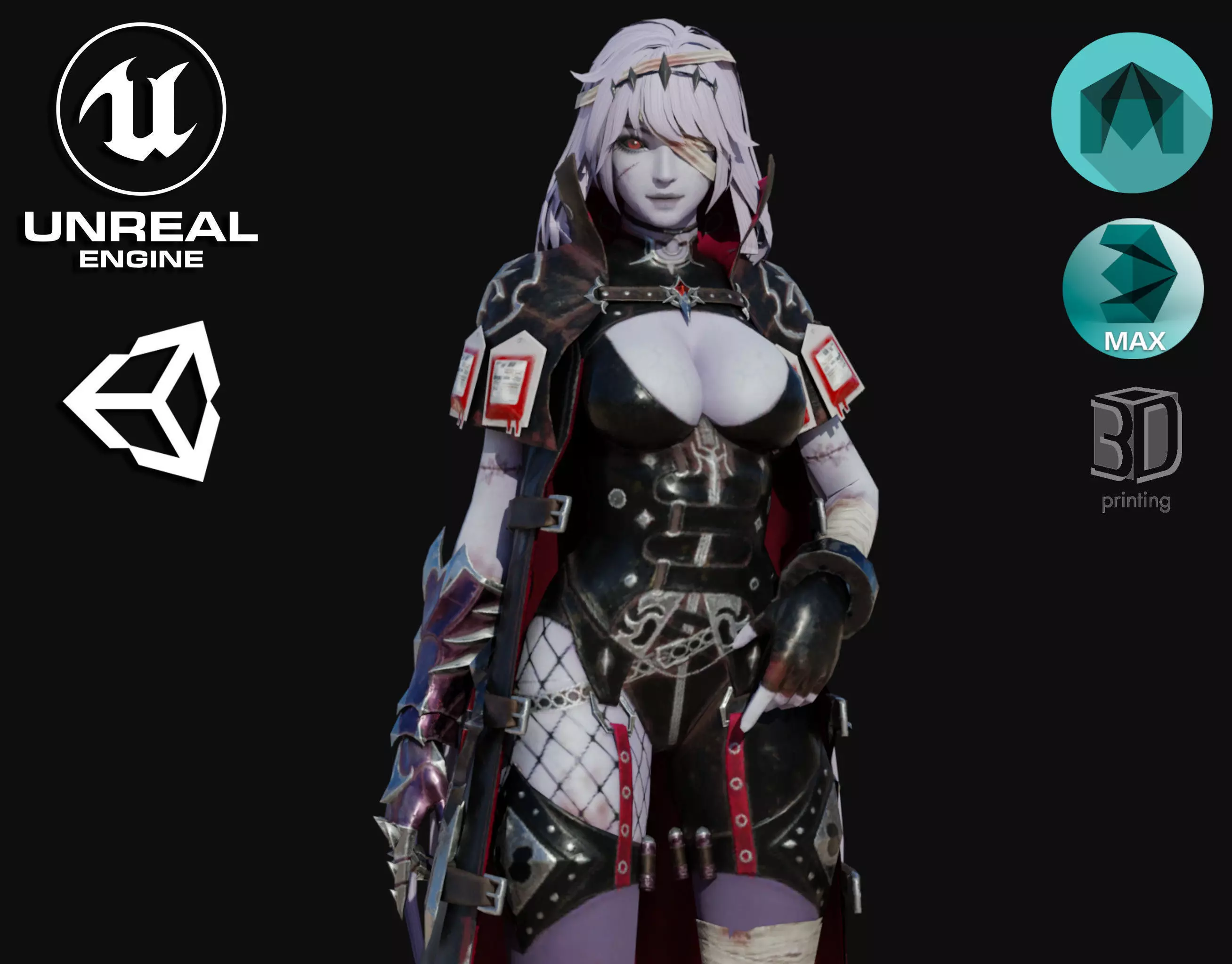 Esta Female Low-poly 3D model