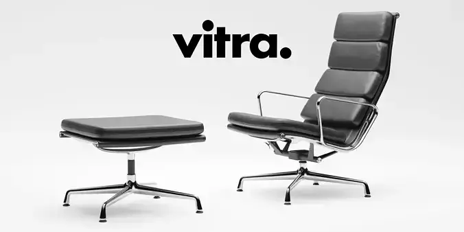 Vitra Eames Soft Pad Ea 222 Chair And 223 Stool