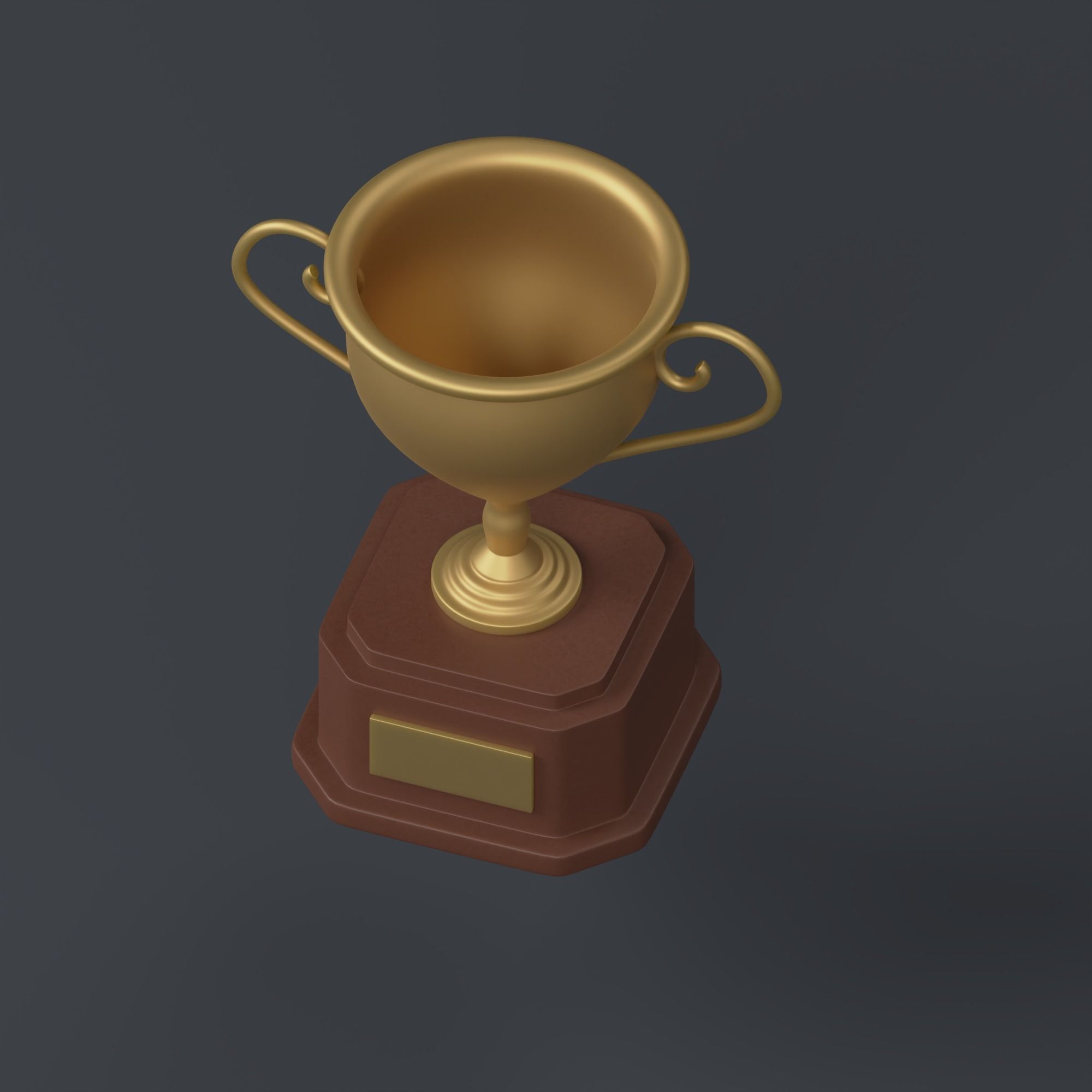 Trophy - stylized icon 3D model_3