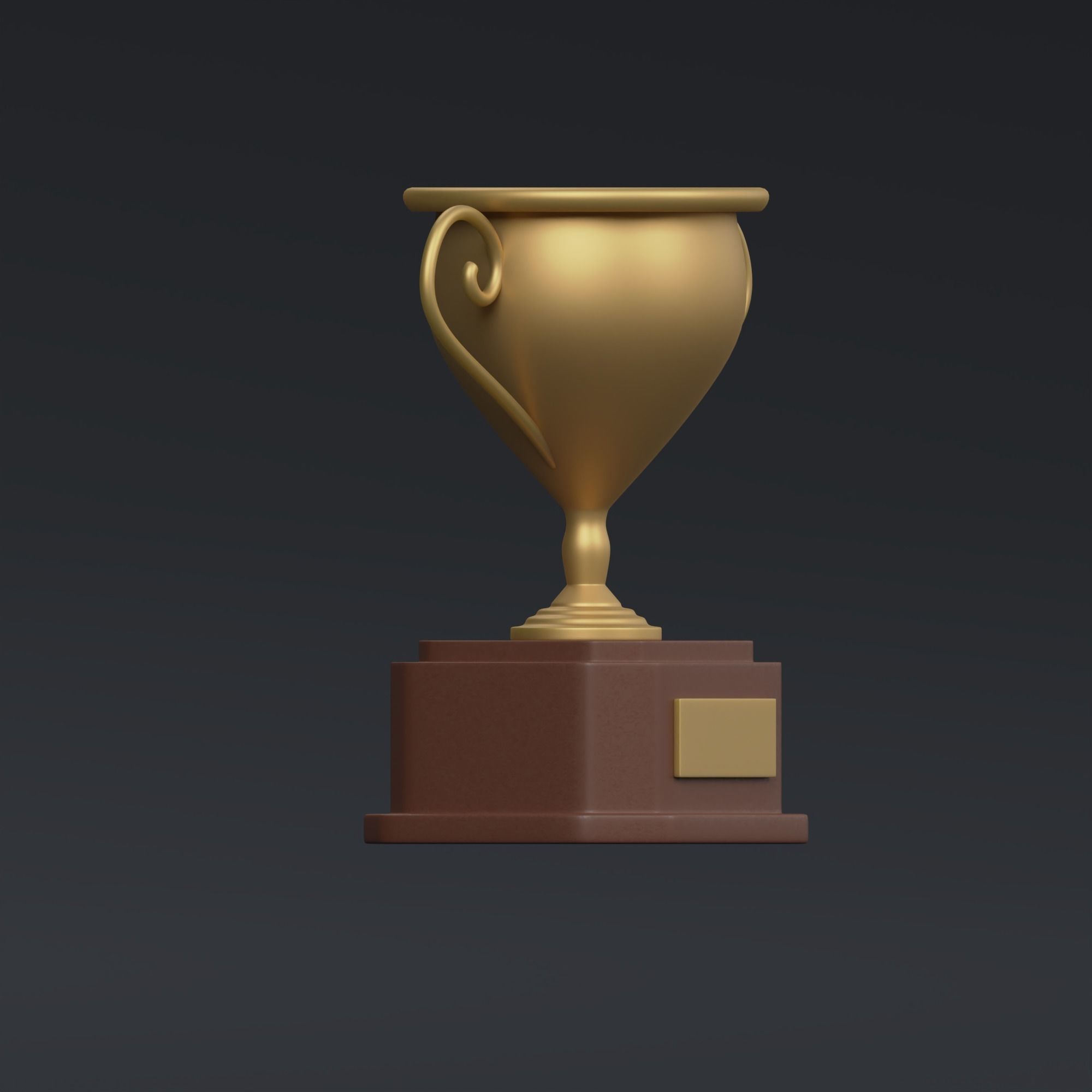 Trophy - stylized icon 3D model_1