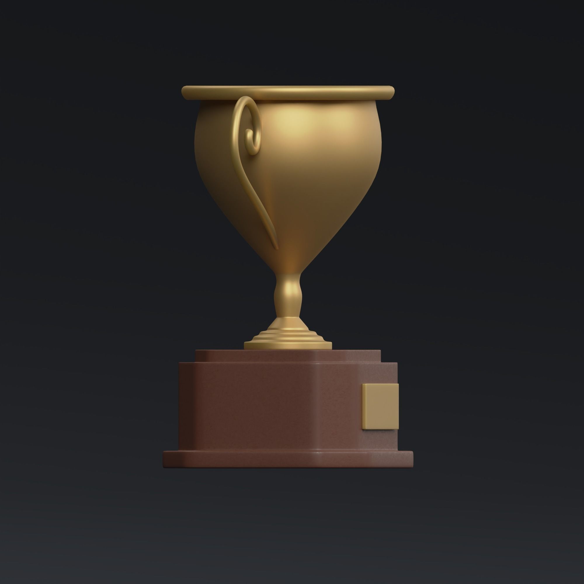 Trophy - stylized icon 3D model_5
