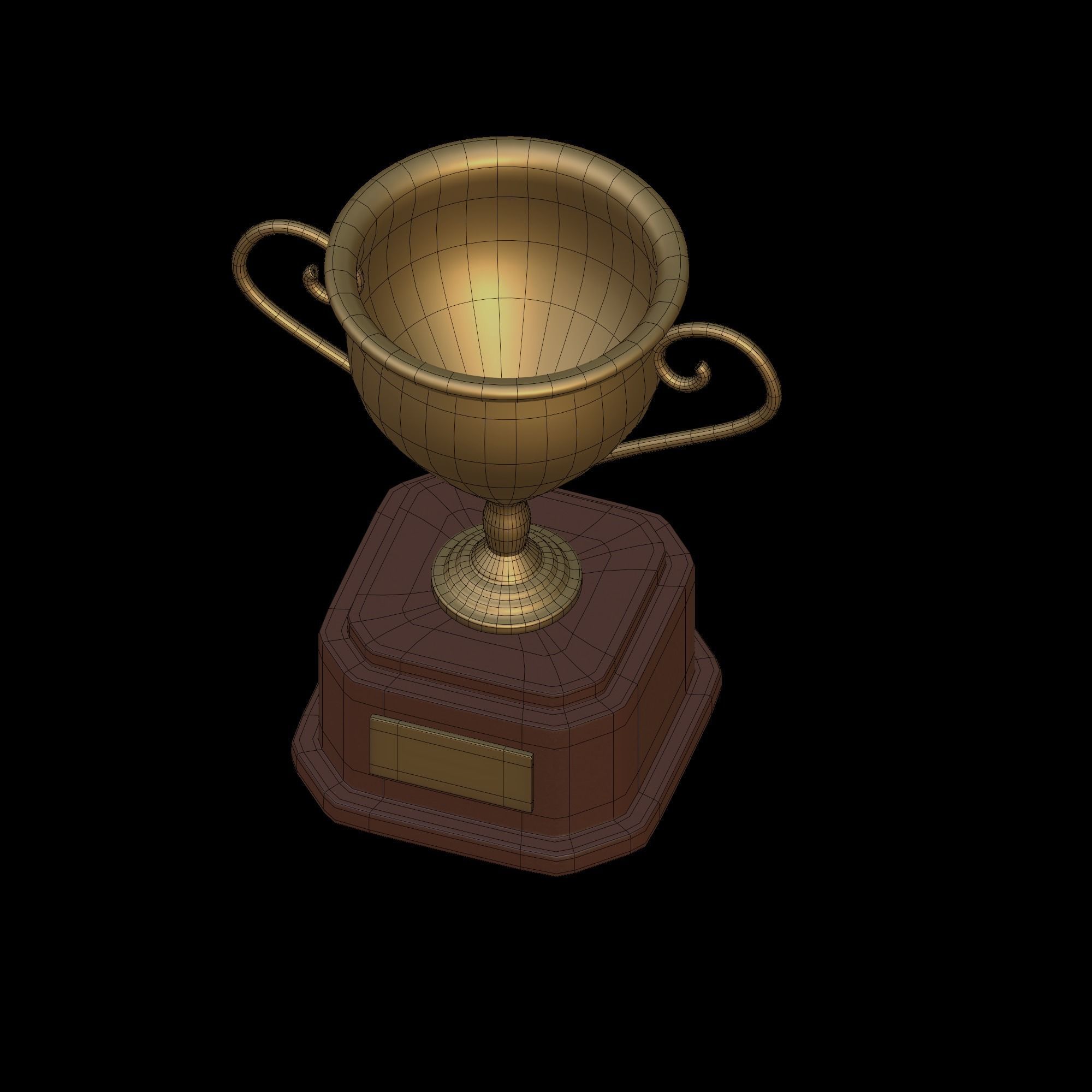 Trophy - stylized icon 3D model_7