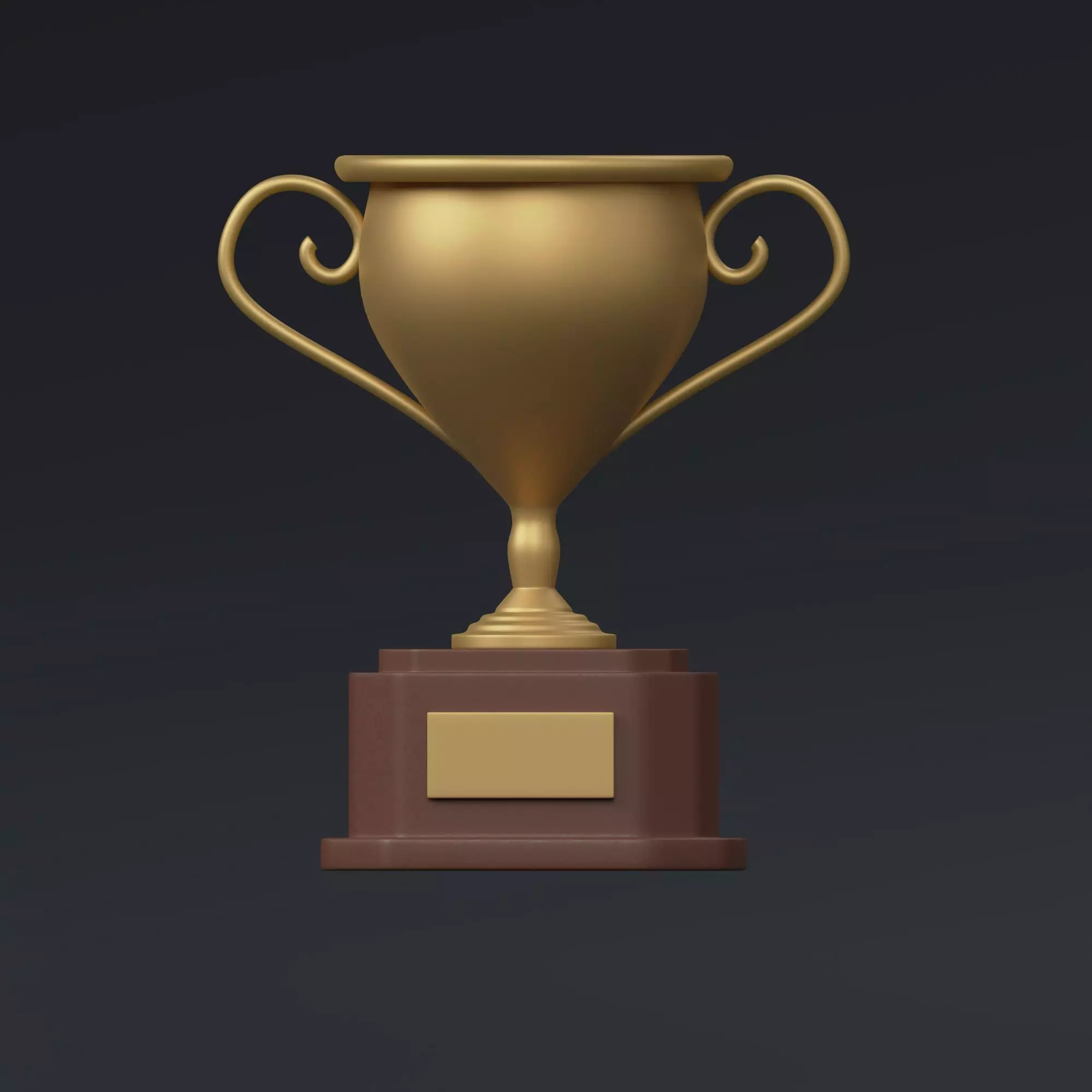 Trophy - stylized icon 3D model_0