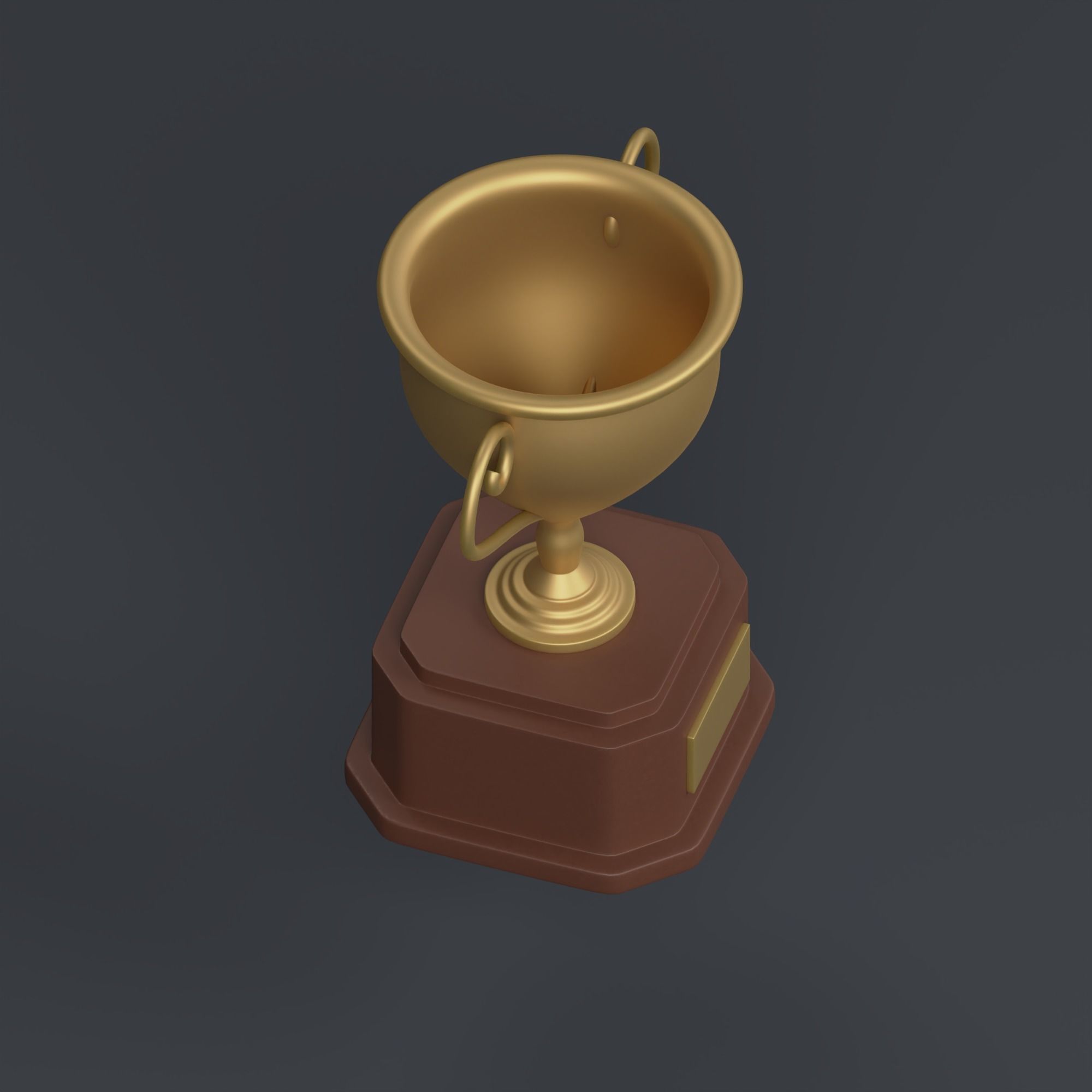 Trophy - stylized icon 3D model_2