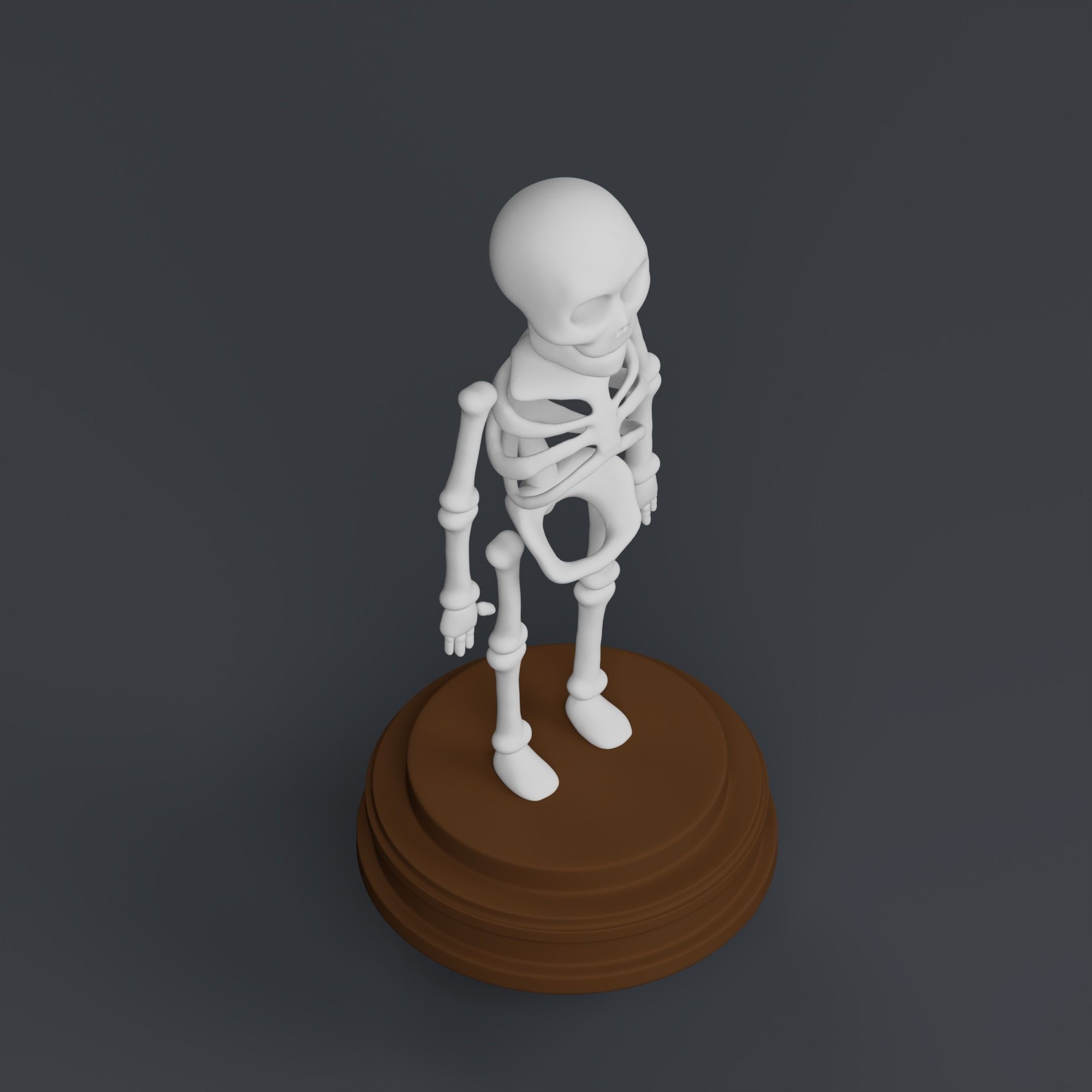 Skeleton - stylized icon 3D model_3