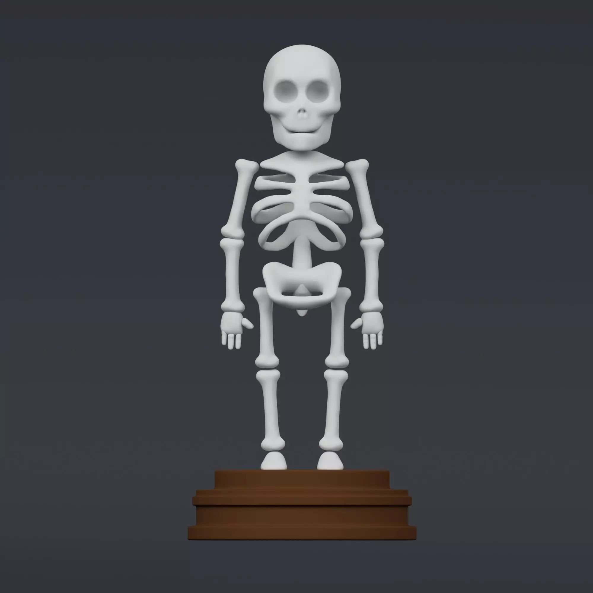 Skeleton - stylized icon 3D model_0