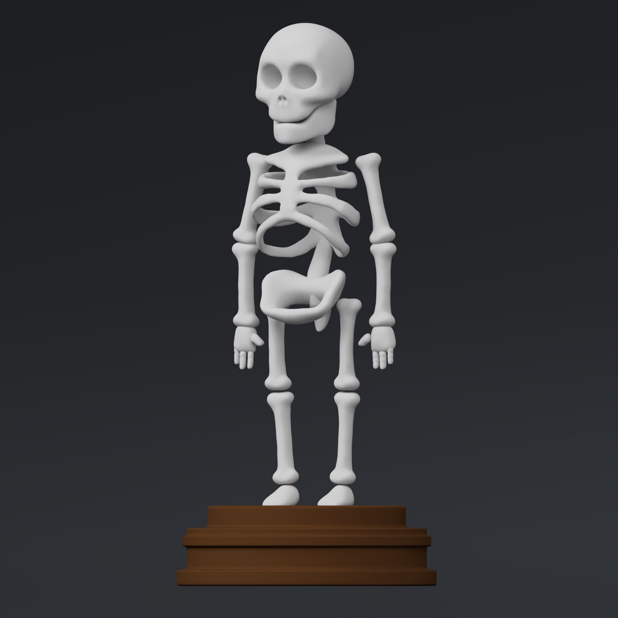 Skeleton - stylized icon 3D model_1