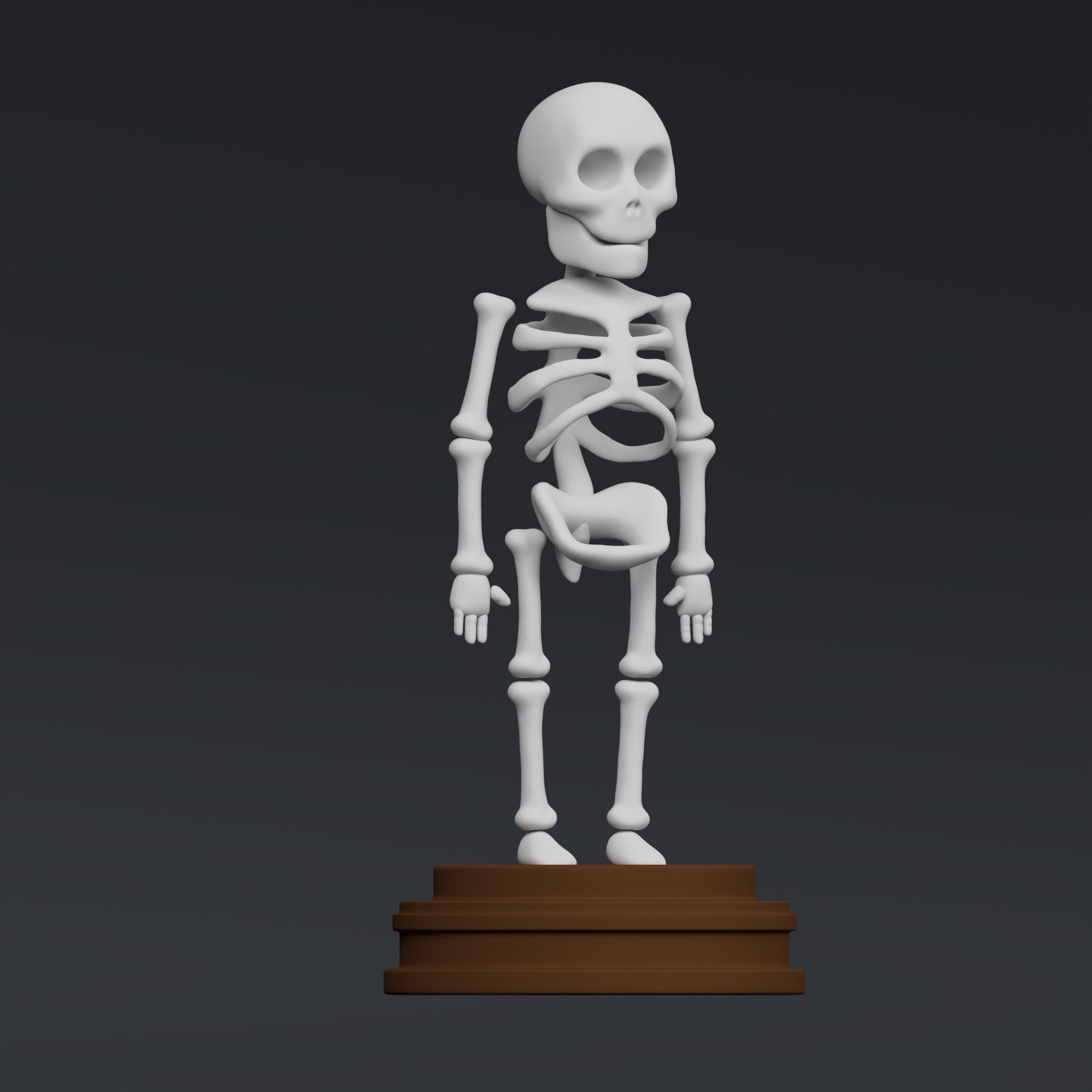 Skeleton - stylized icon 3D model_2