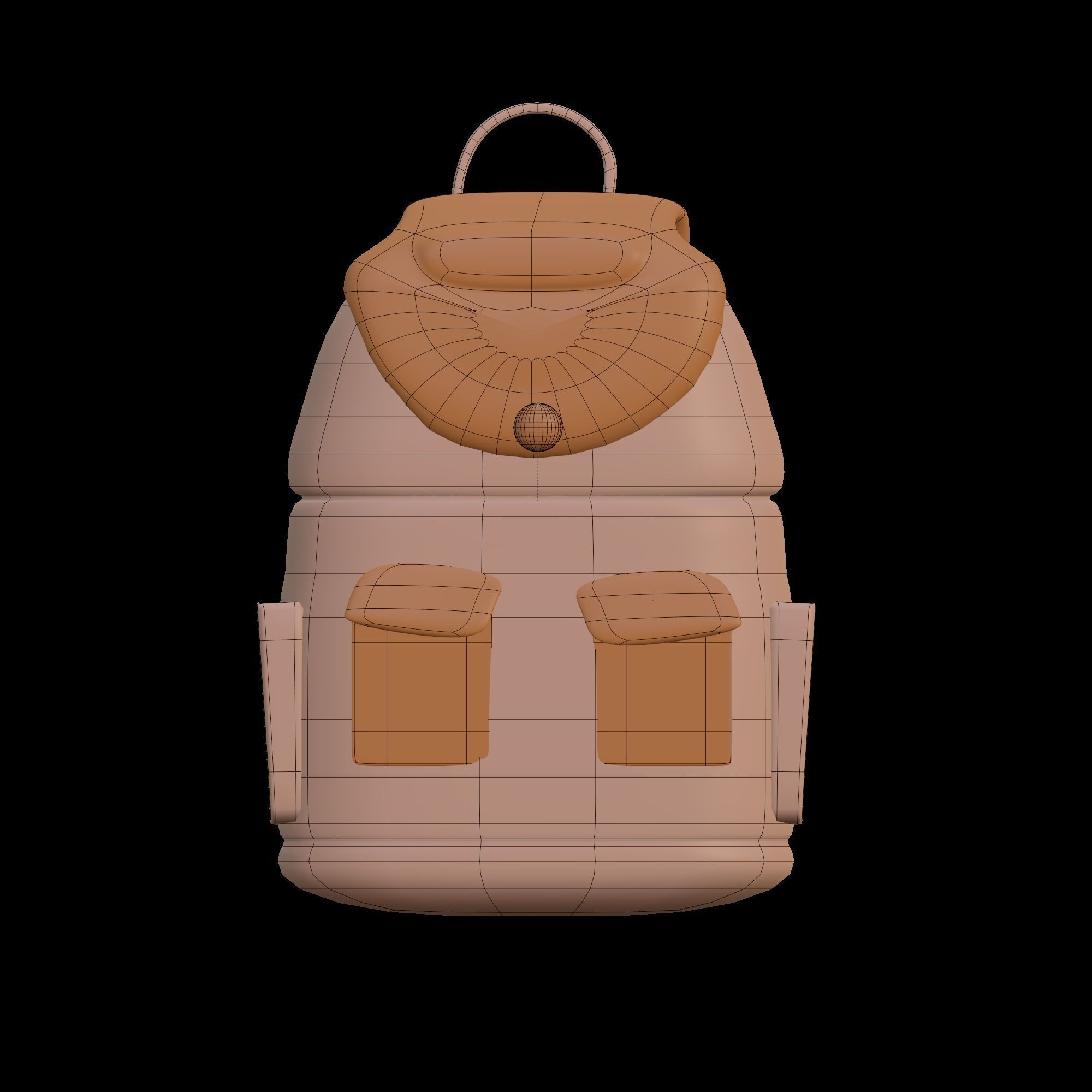 School Bag - stylized icon 3D model_13