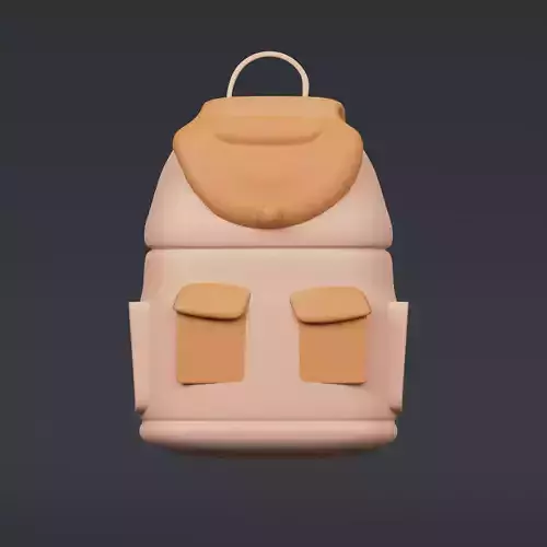 School Bag - stylized icon 3D model