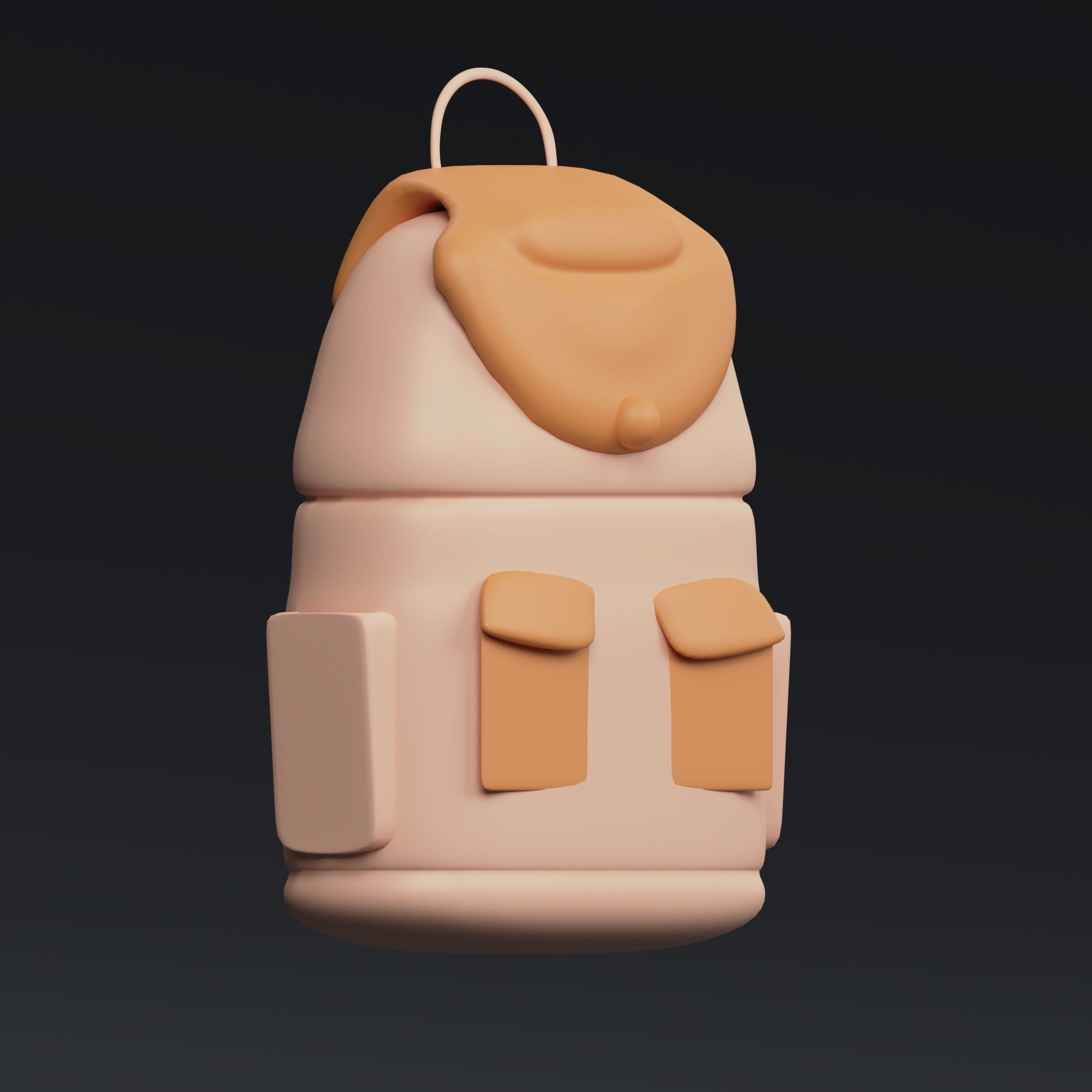 School Bag - stylized icon 3D model_6