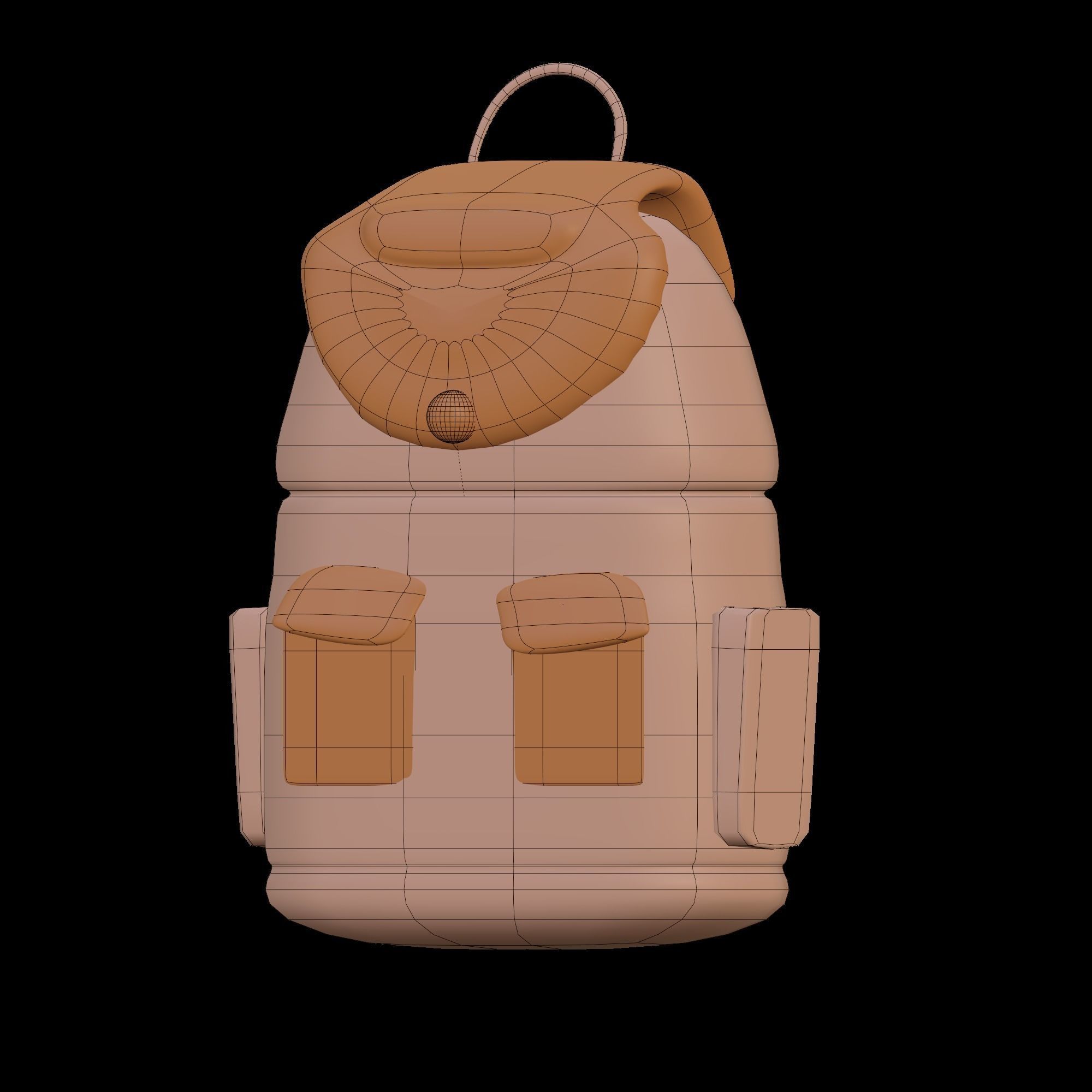 School Bag - stylized icon 3D model_12