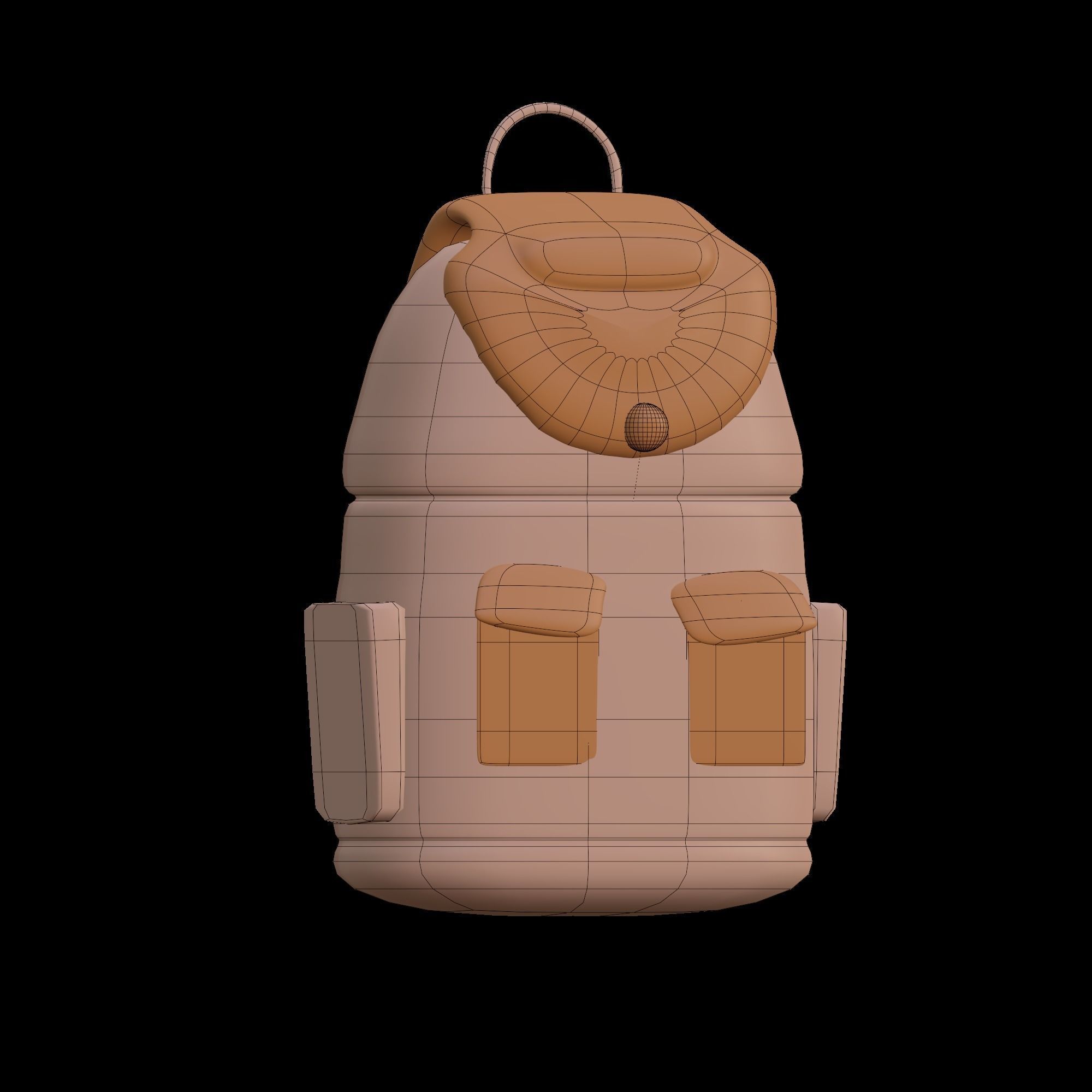 School Bag - stylized icon 3D model_11