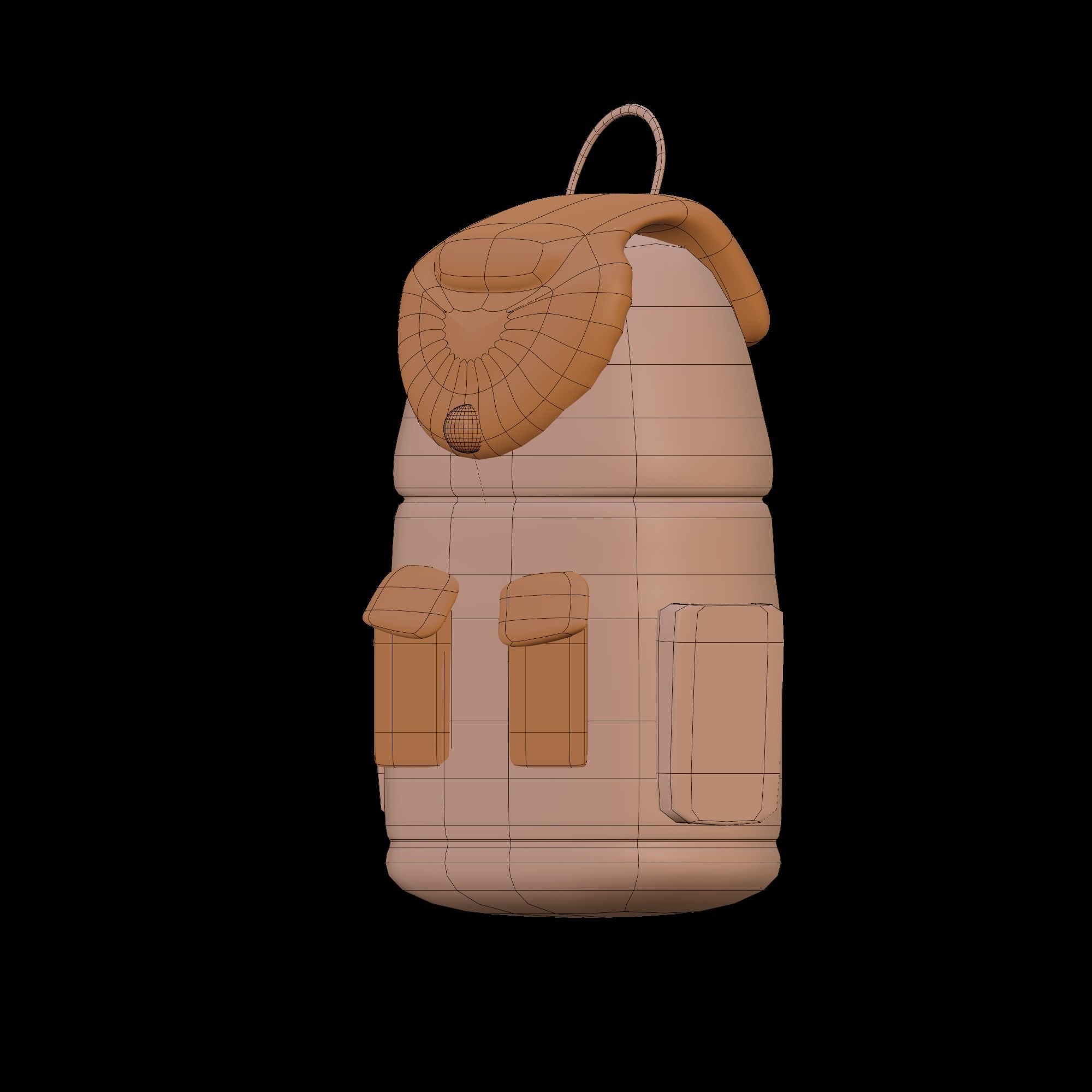 School Bag - stylized icon 3D model_8