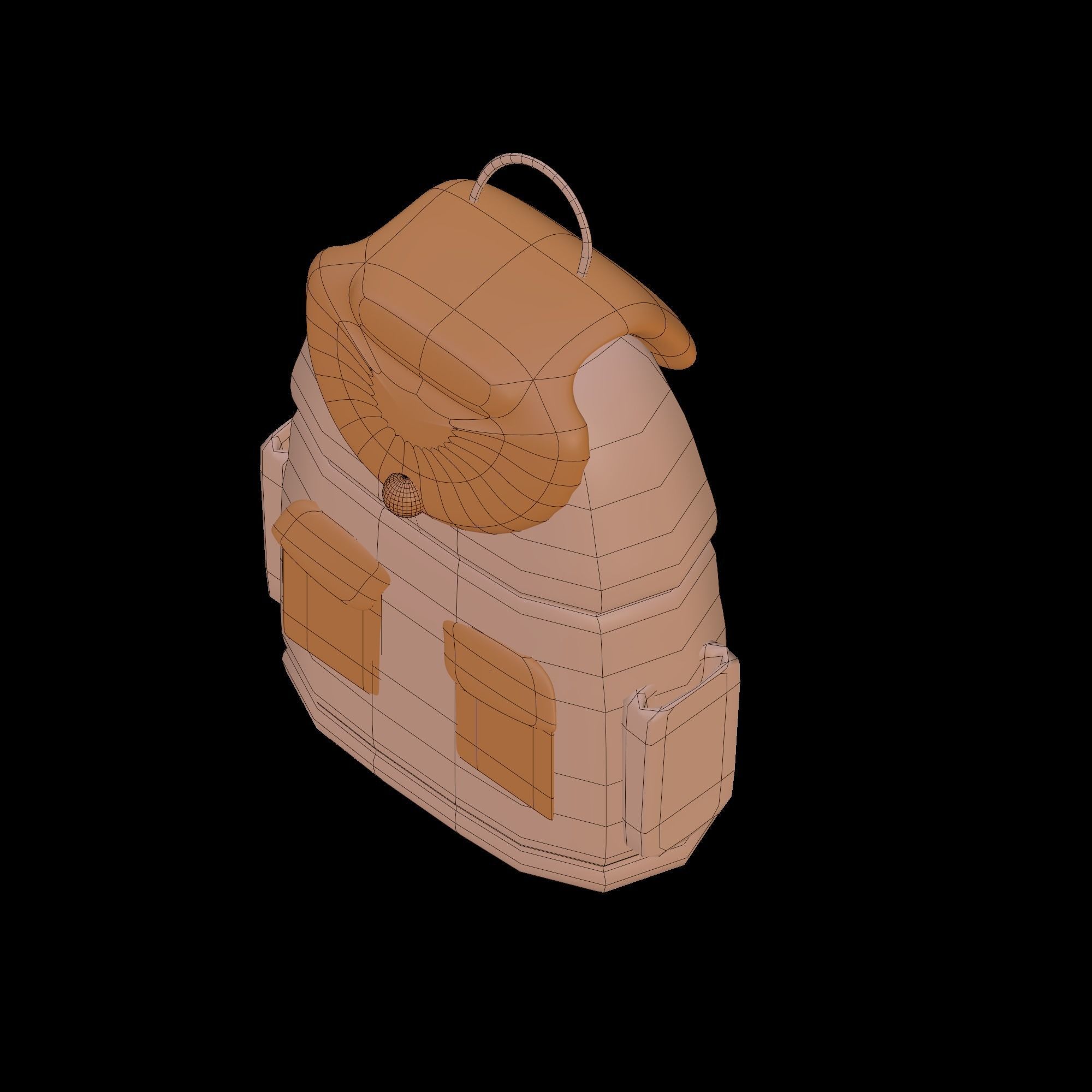 School Bag - stylized icon 3D model_9