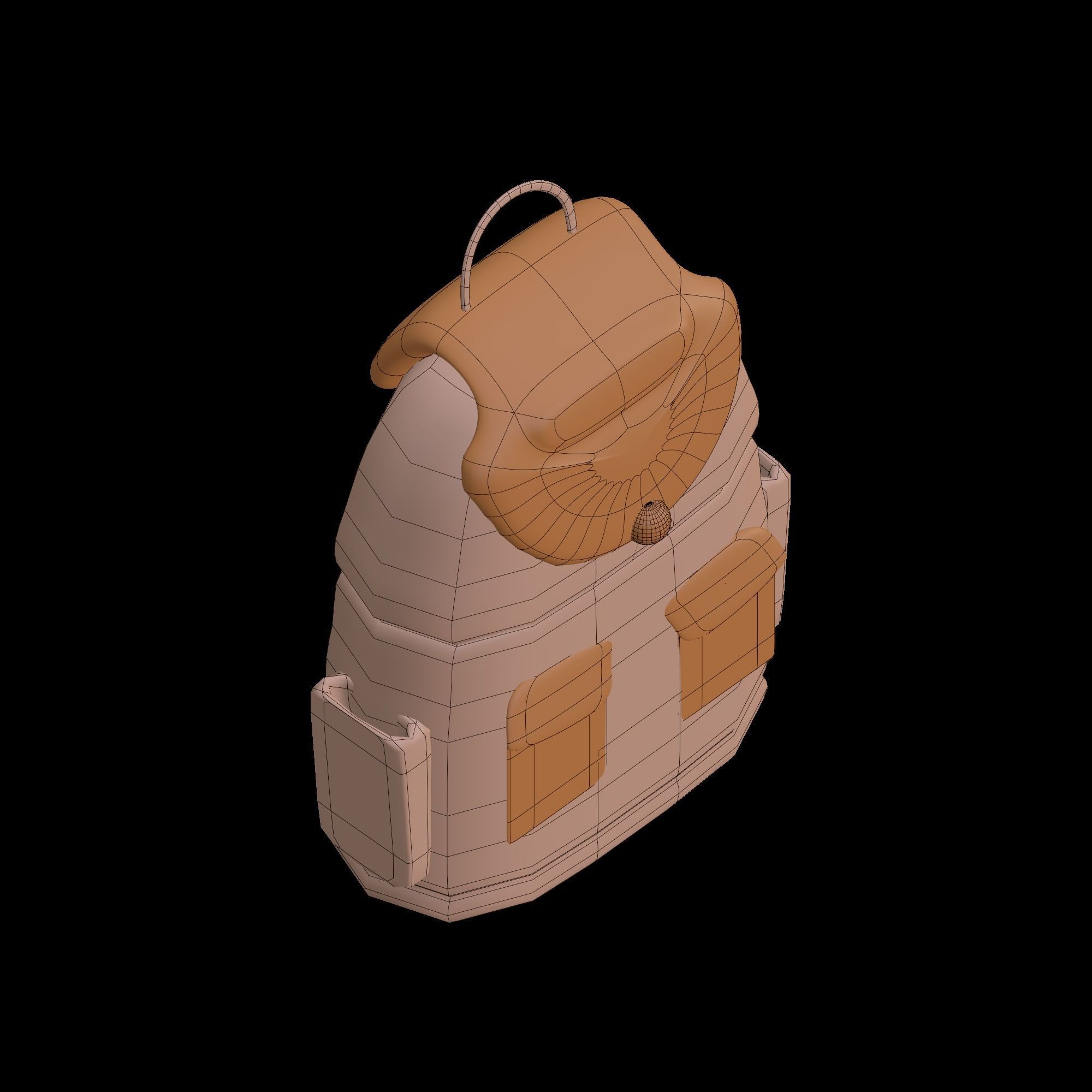 School Bag - stylized icon 3D model_10