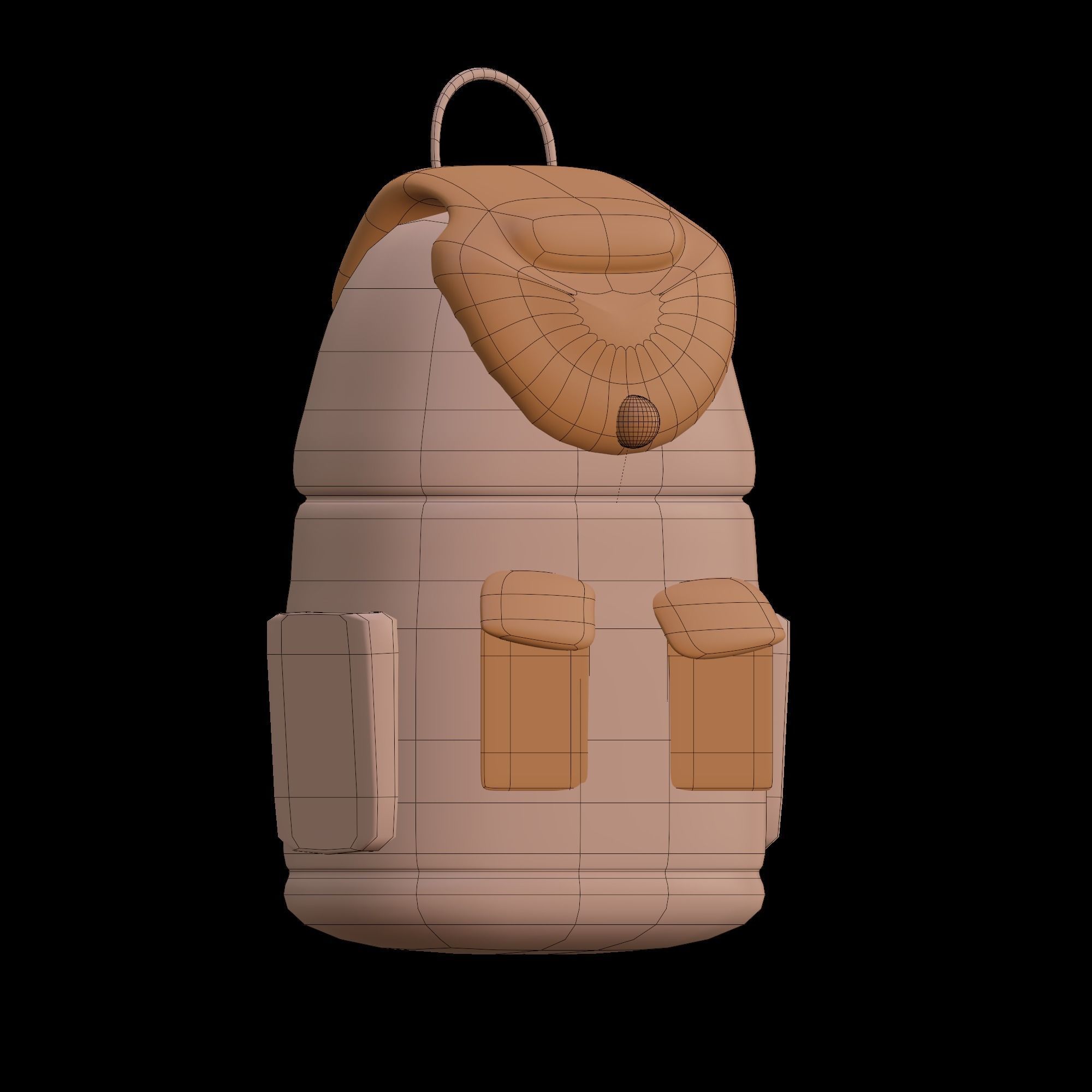 School Bag - stylized icon 3D model_7