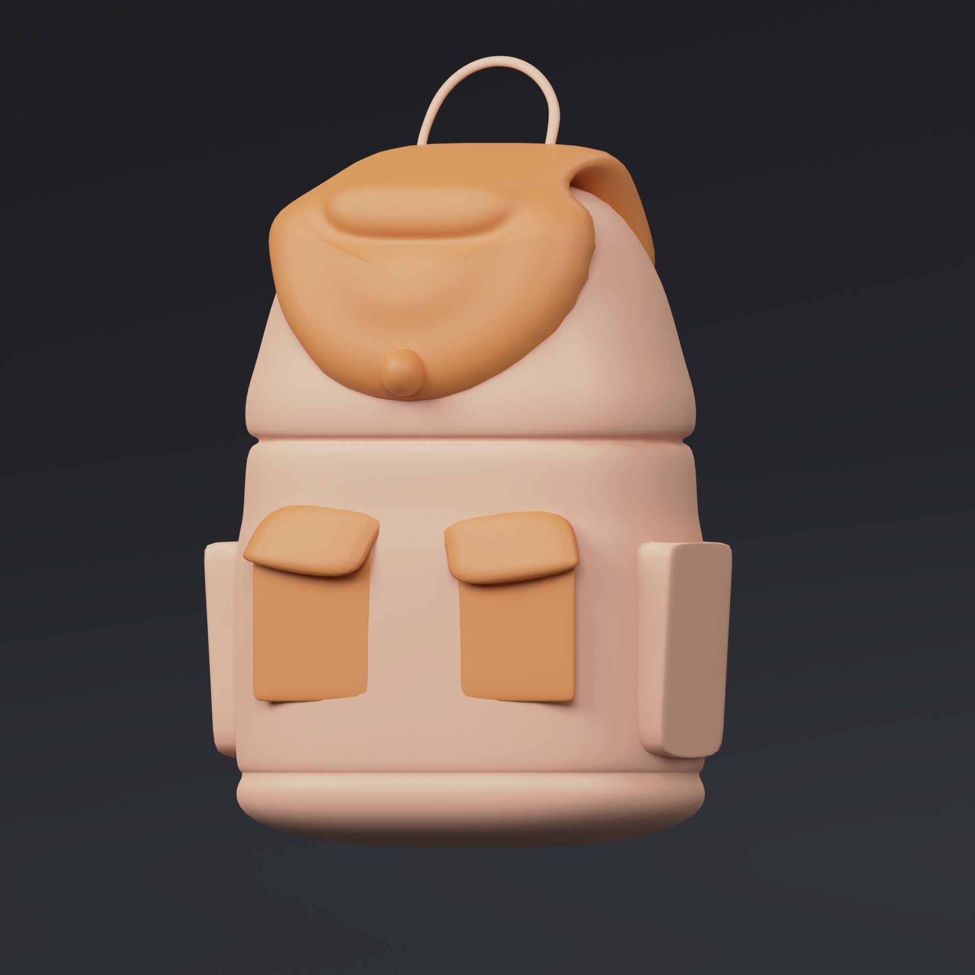 School Bag - stylized icon 3D model_1