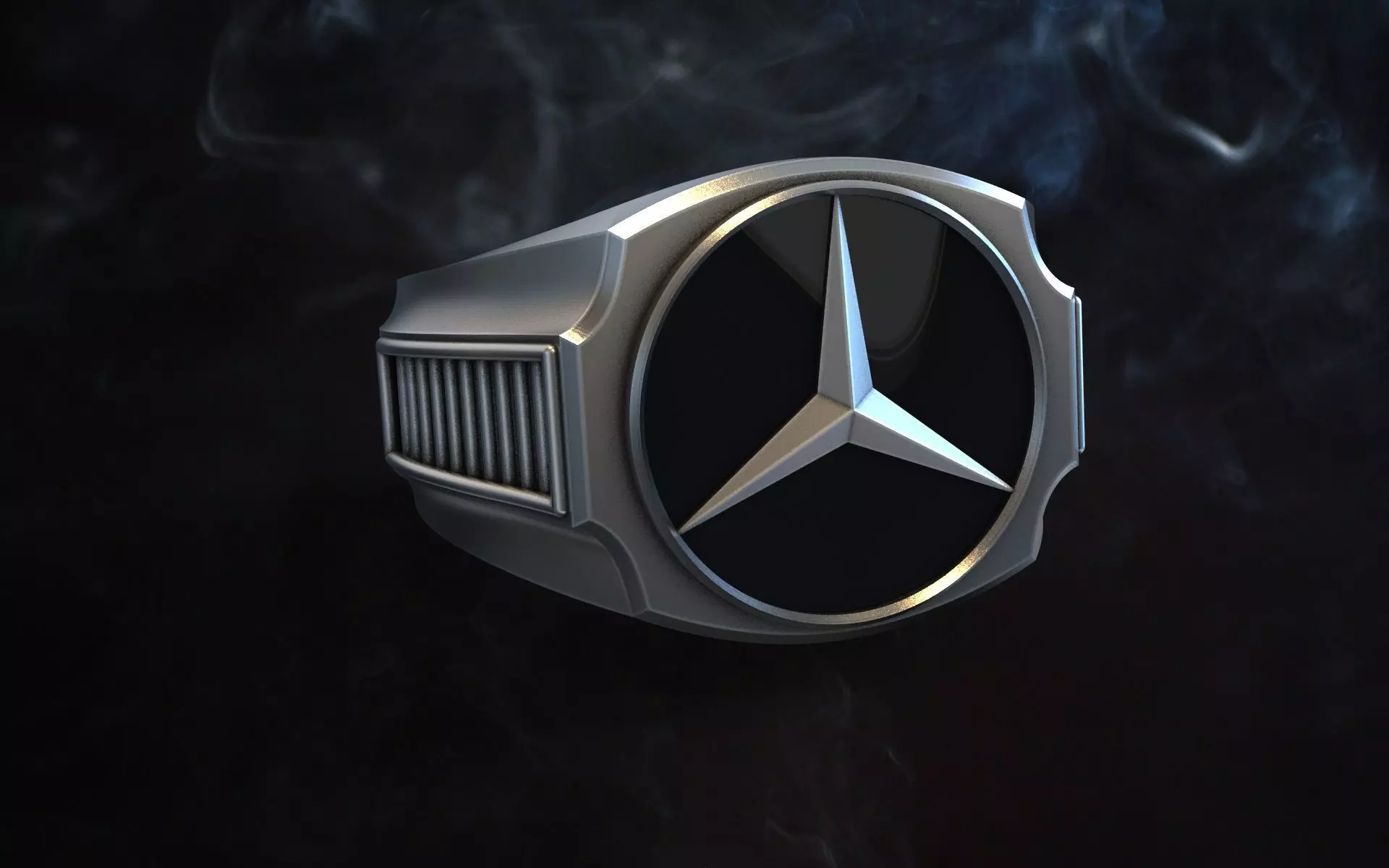 ring Mercedes 3D print model_0