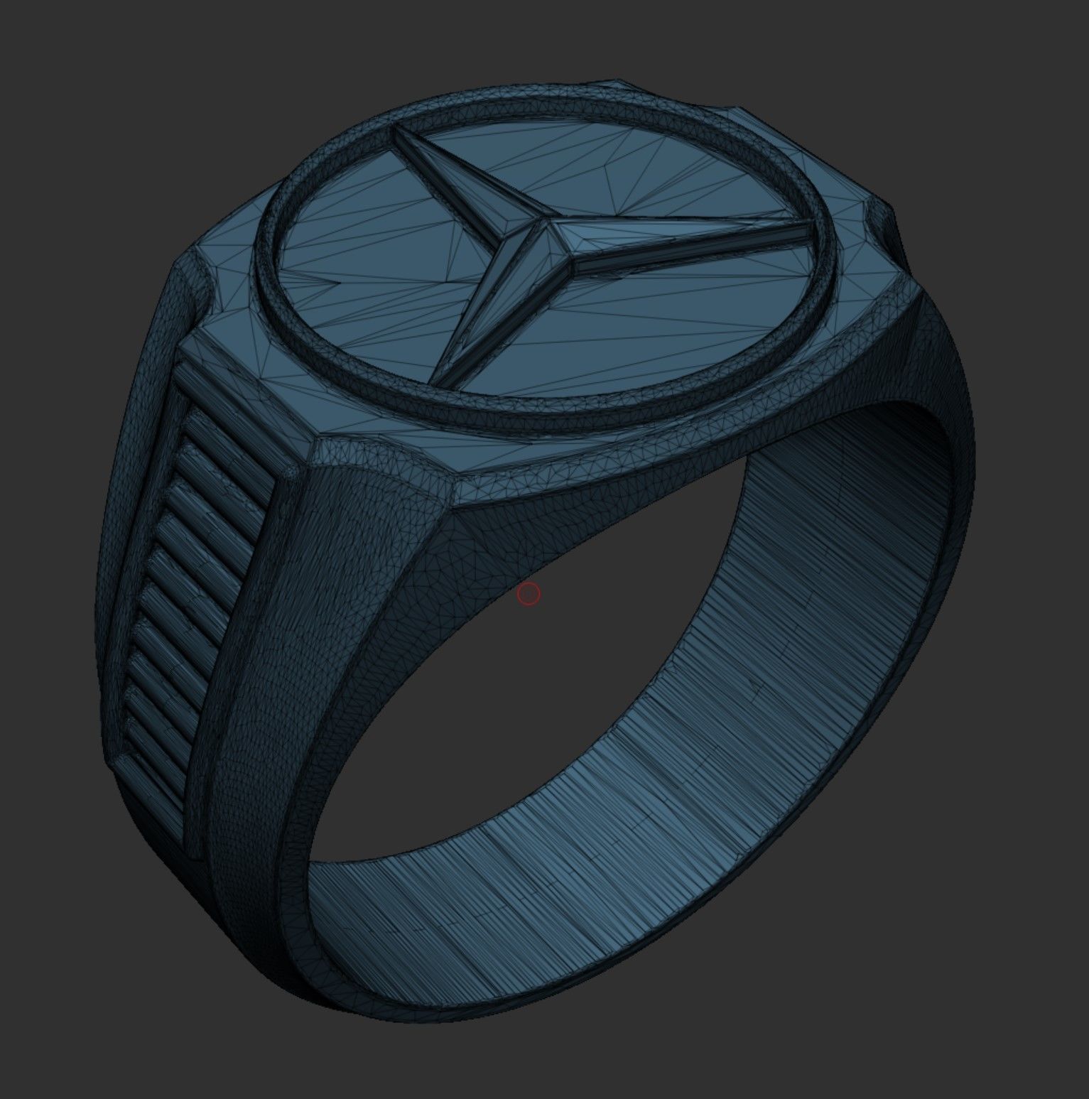 ring Mercedes 3D print model_5