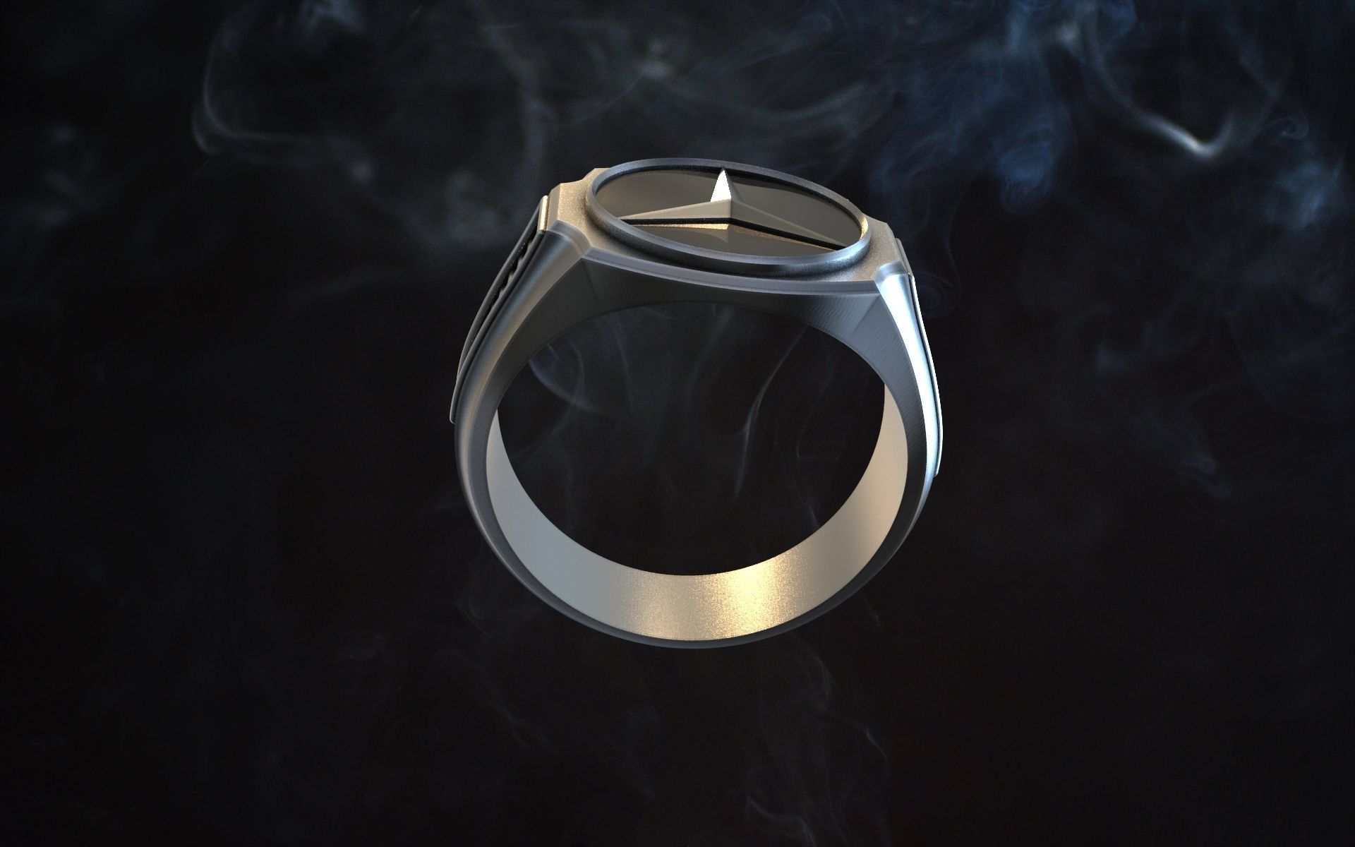 ring Mercedes 3D print model_6