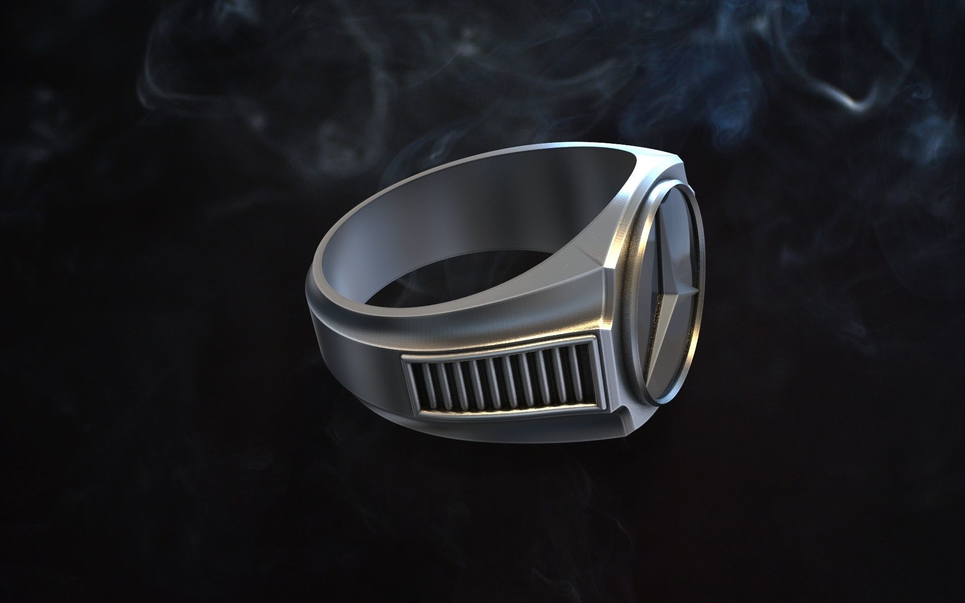 ring Mercedes 3D print model_1