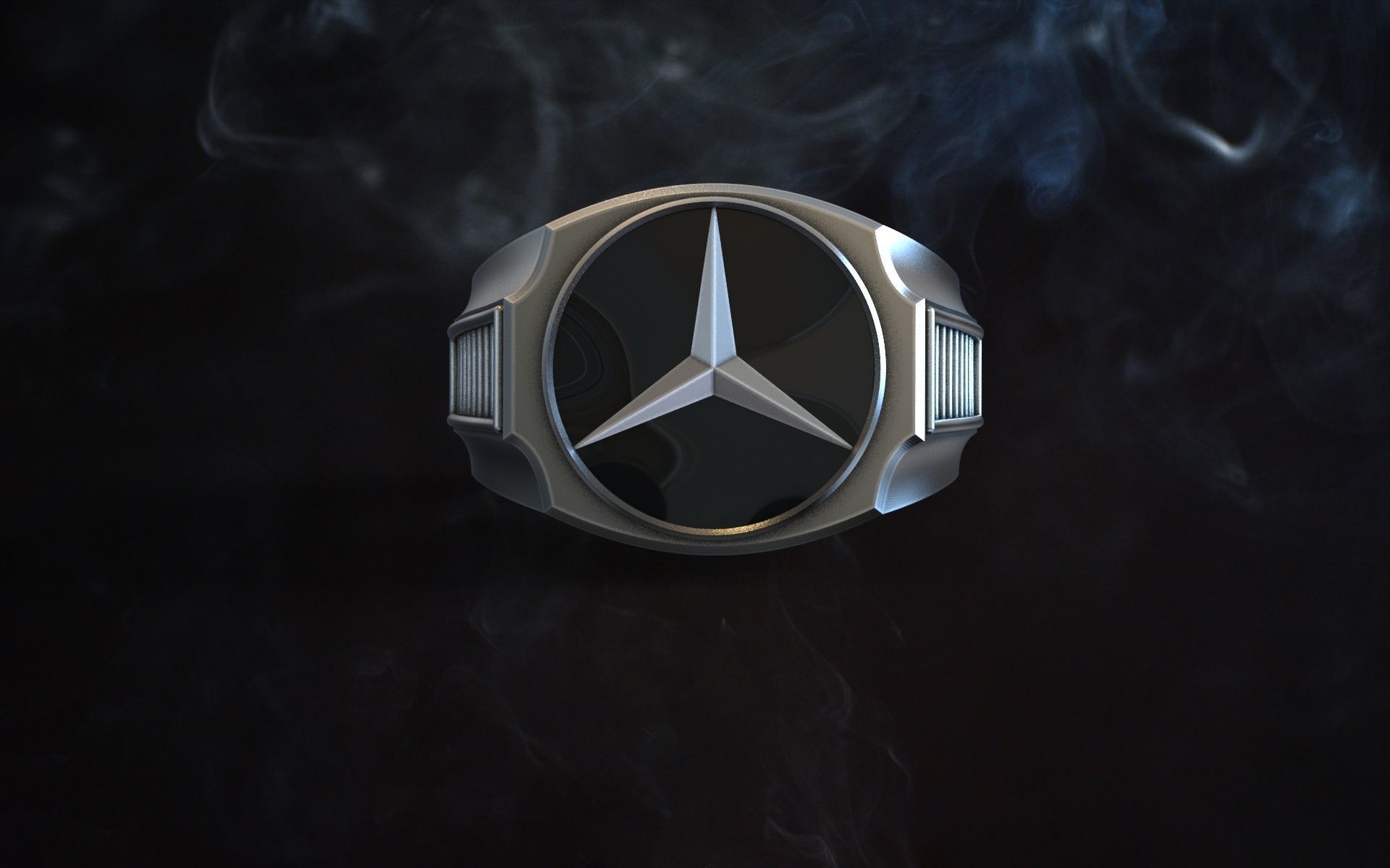 ring Mercedes 3D print model_7