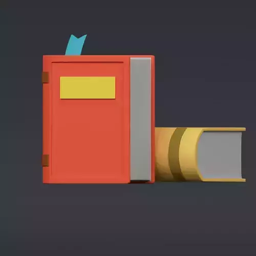 Old Book - stylized icon Low-poly 3D model