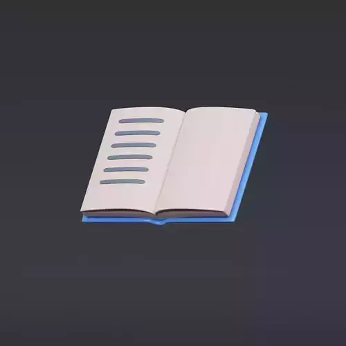 Notebook - stylized icon 3D model