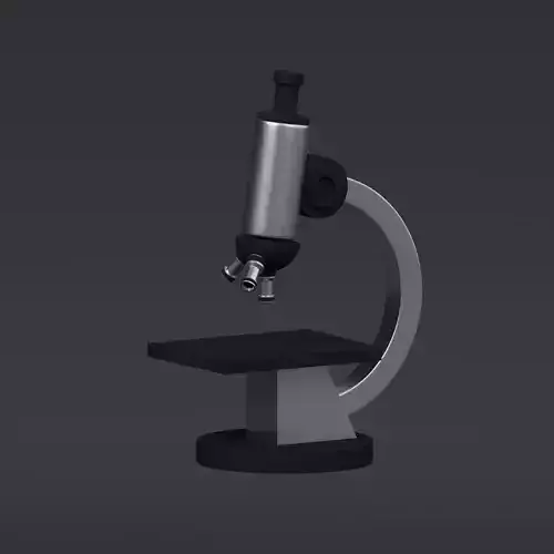 Microscope - stylized icon Low-poly 3D model