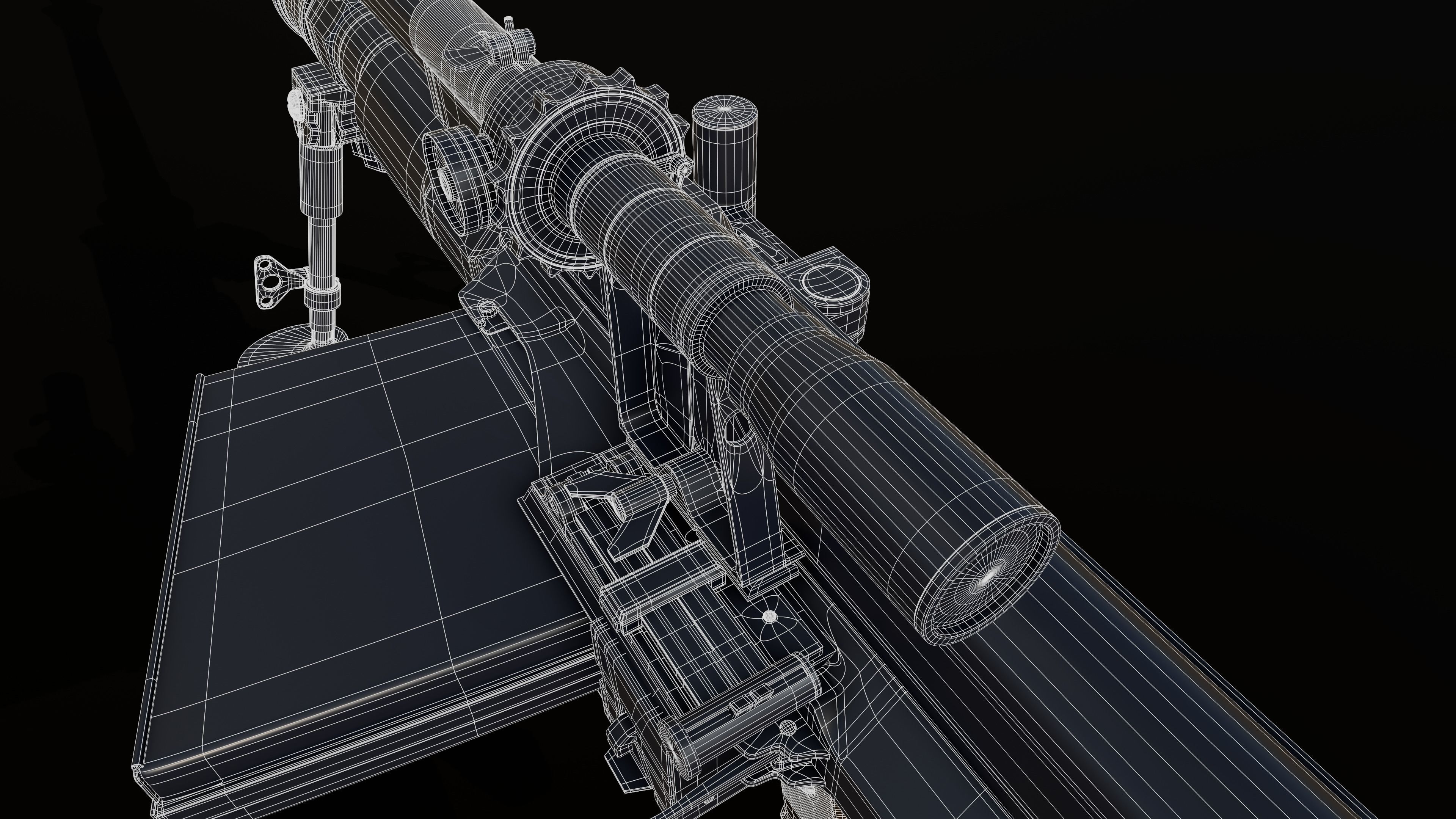 36M antitank rifle Low-poly 3D model_22