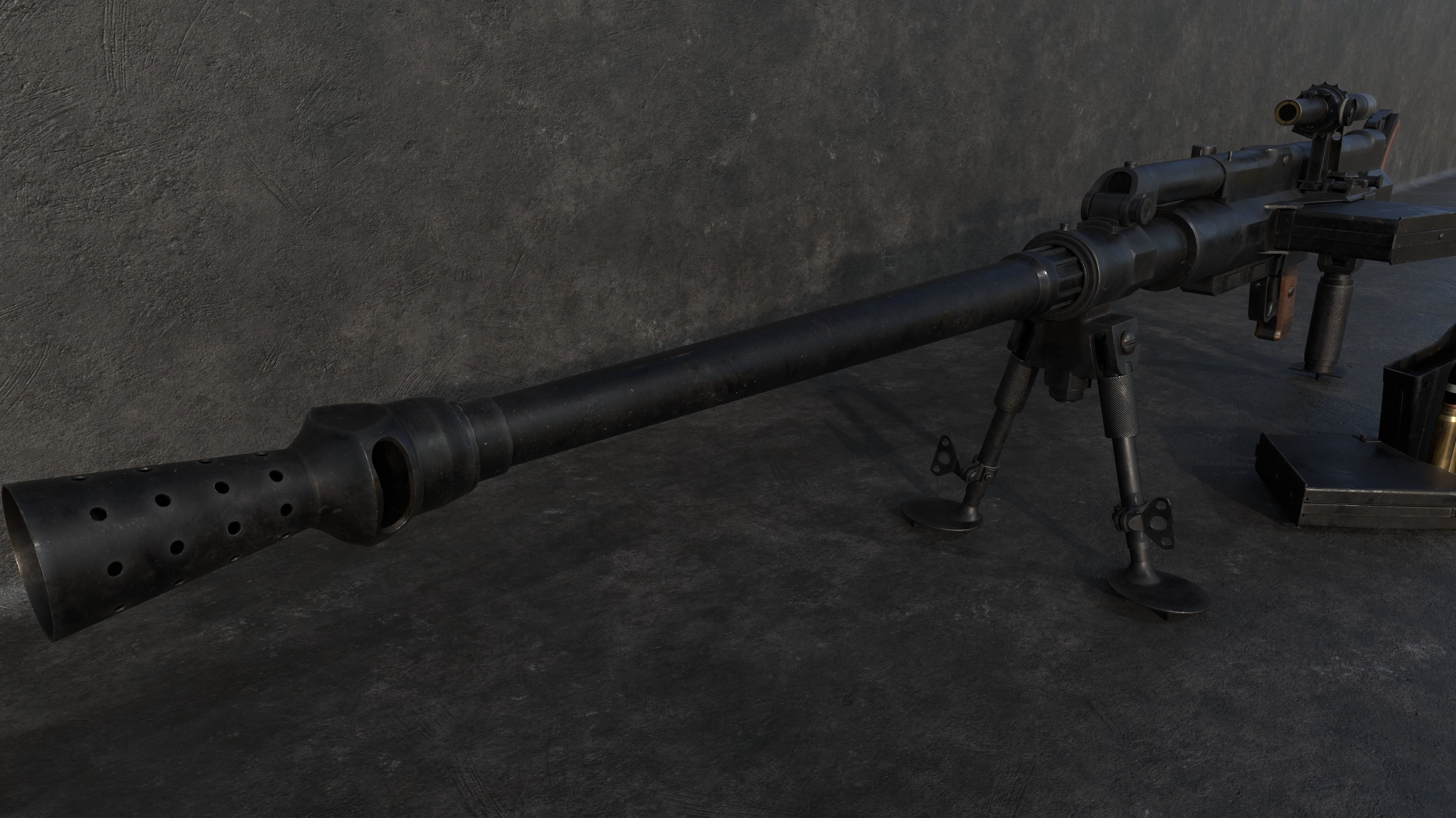 36M antitank rifle Low-poly 3D model_7