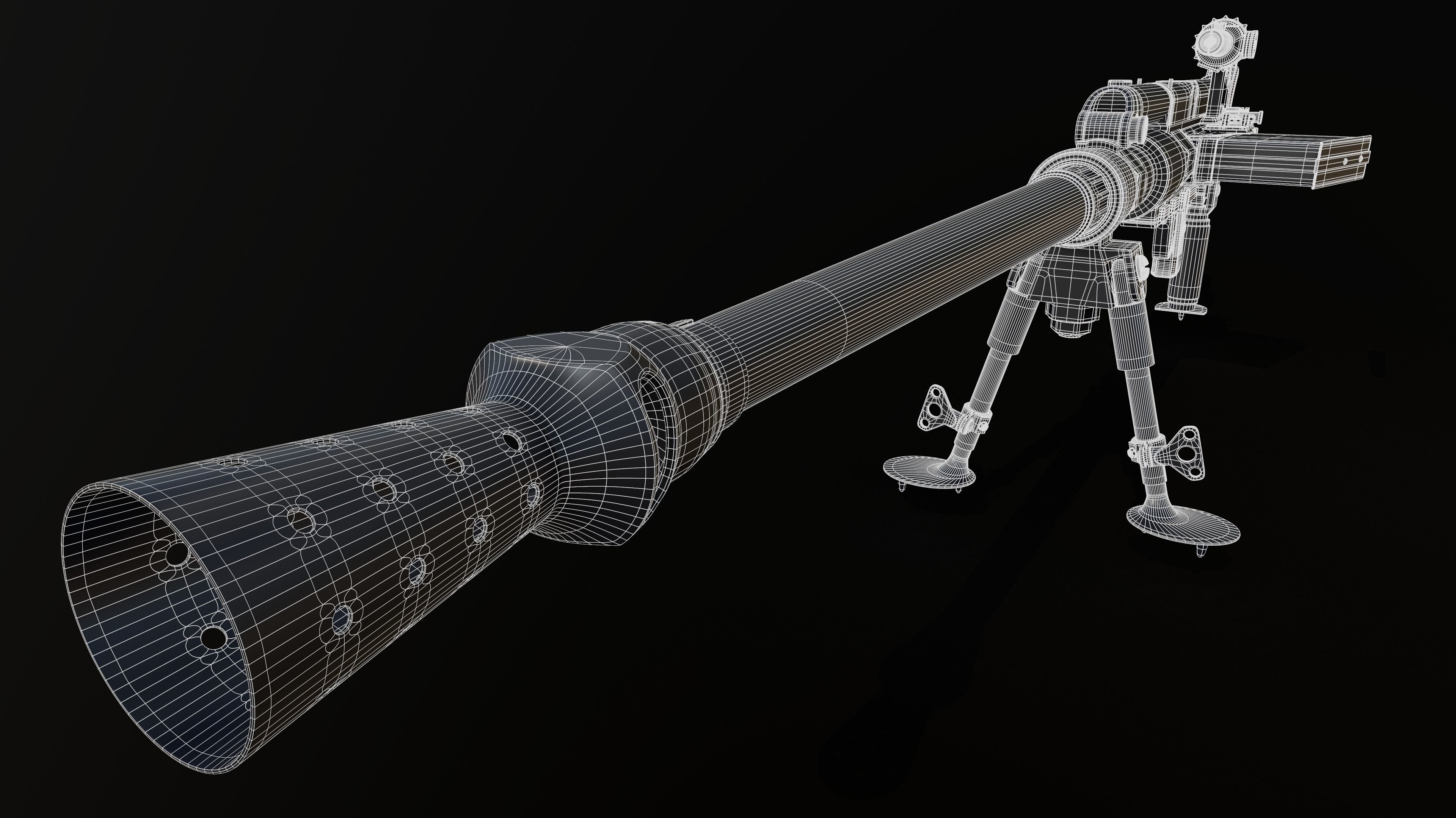 36M antitank rifle Low-poly 3D model_16