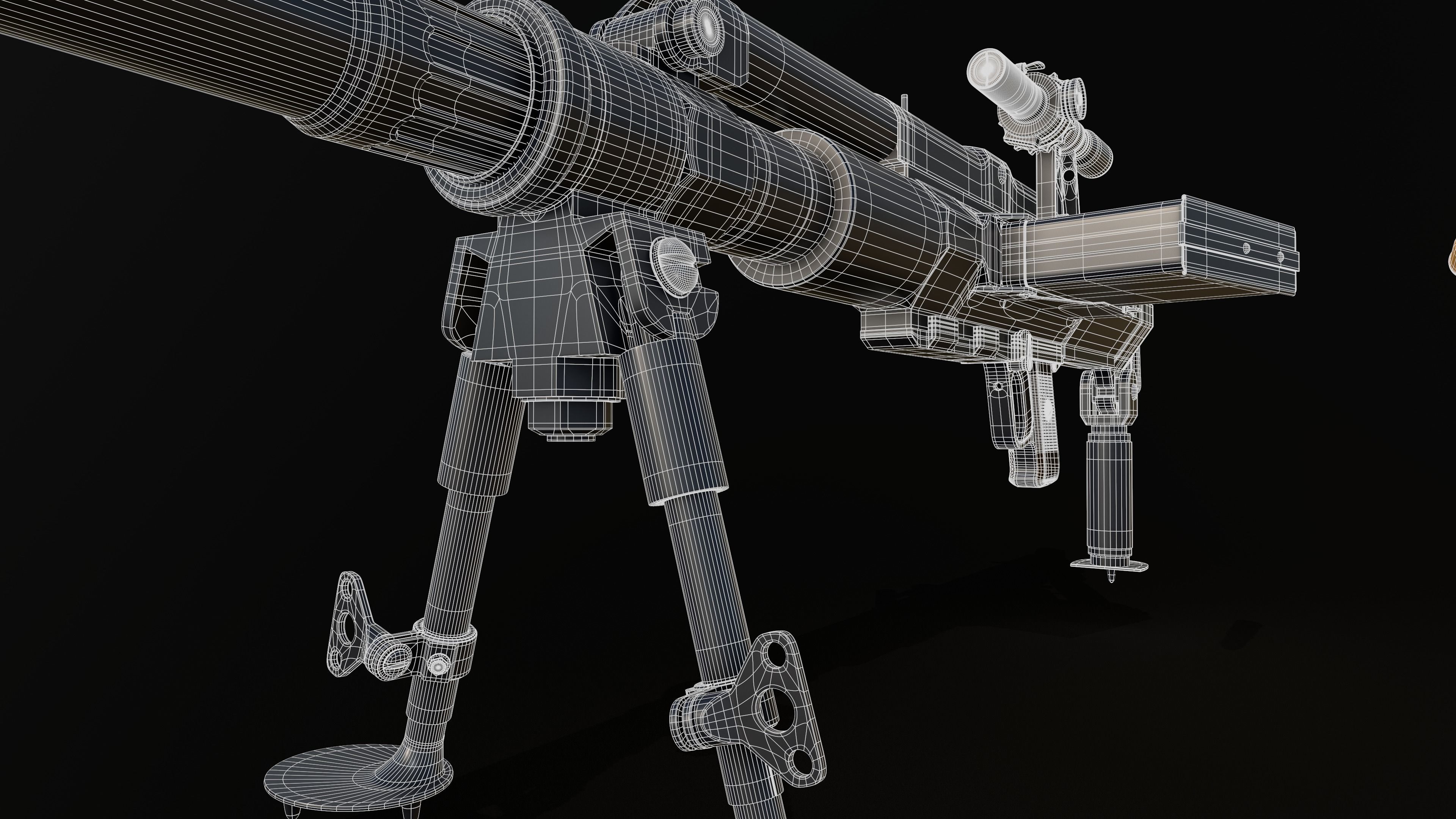 36M antitank rifle Low-poly 3D model_18