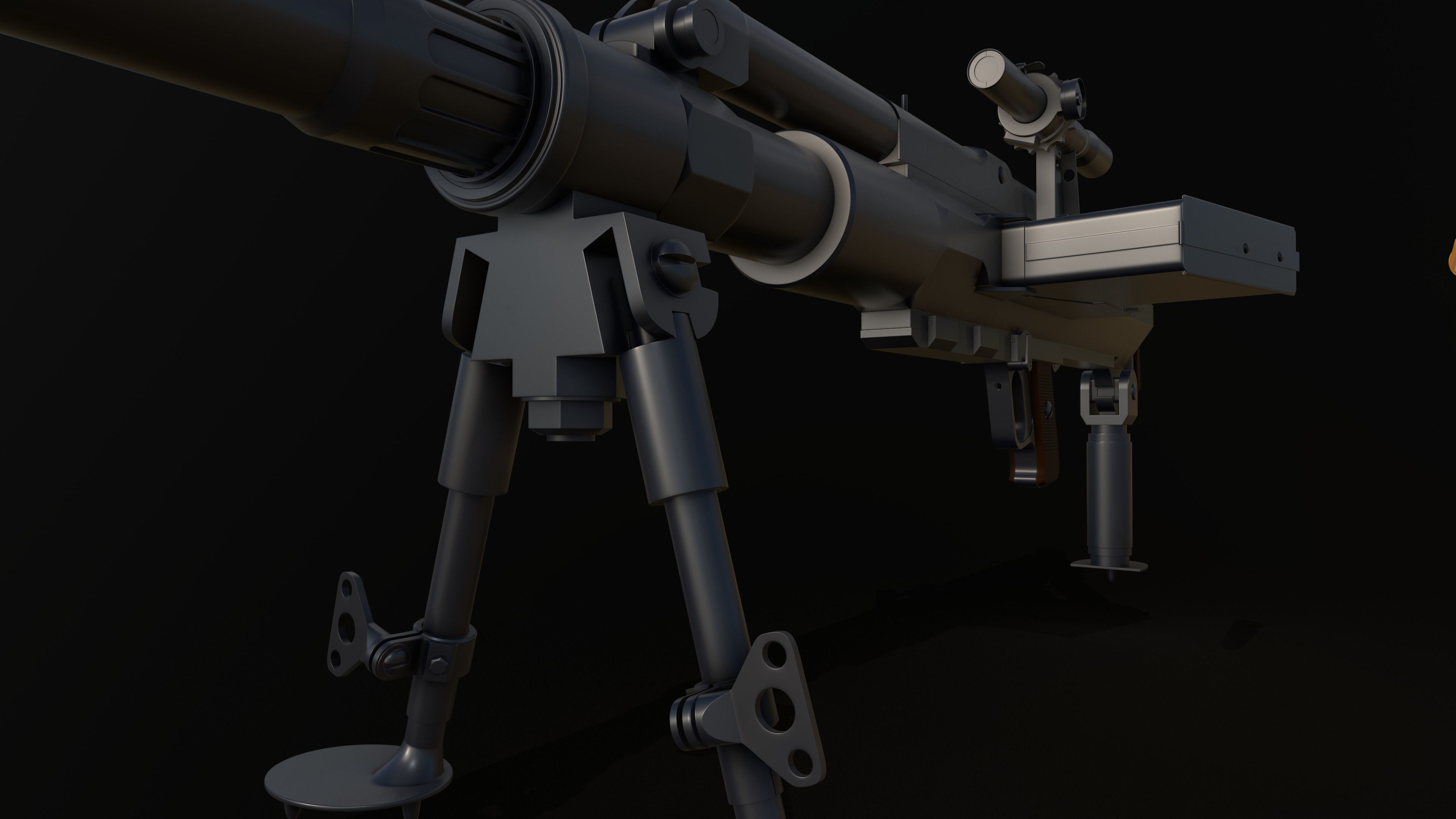 36M antitank rifle Low-poly 3D model_17