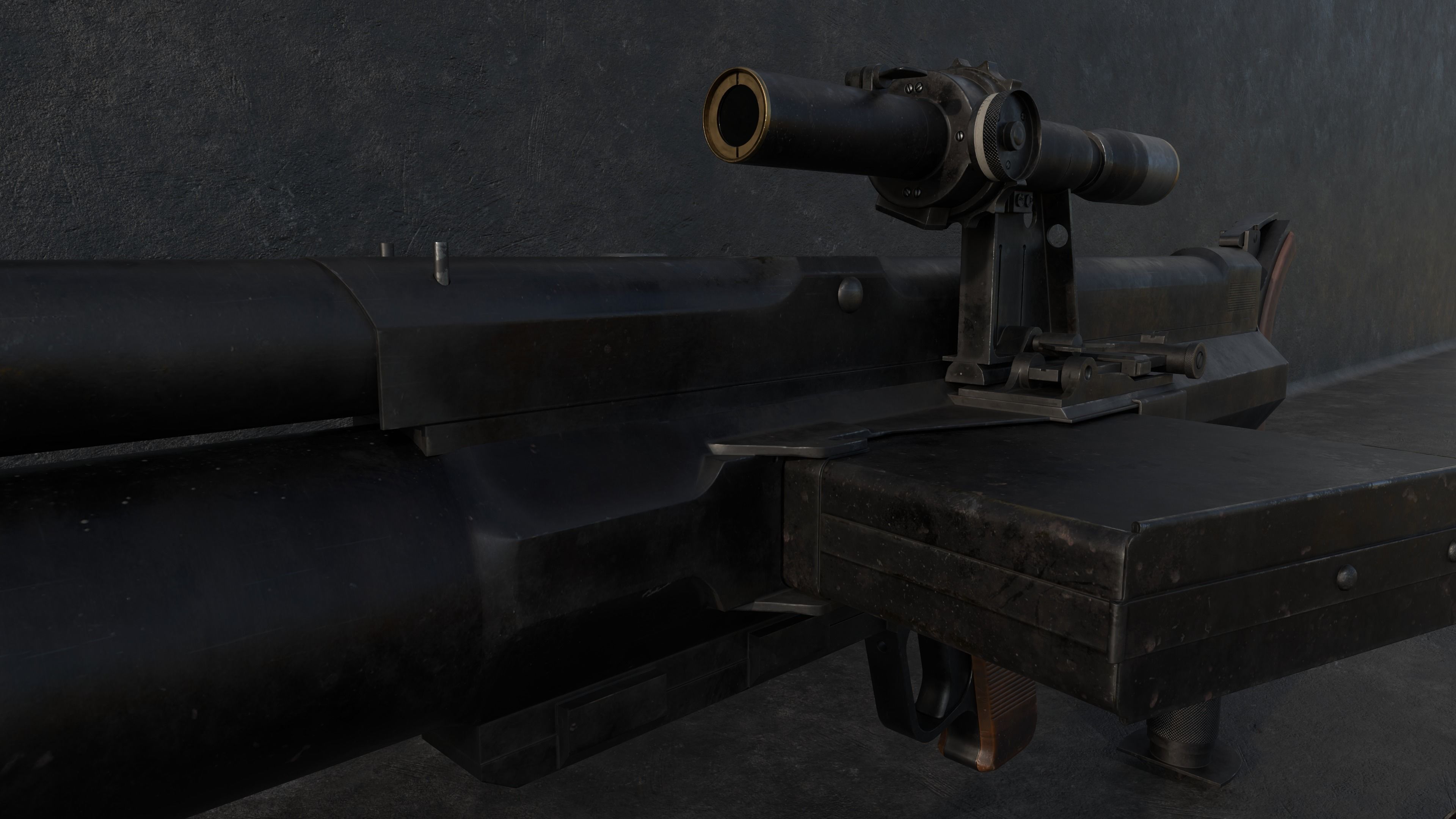 36M antitank rifle Low-poly 3D model_5