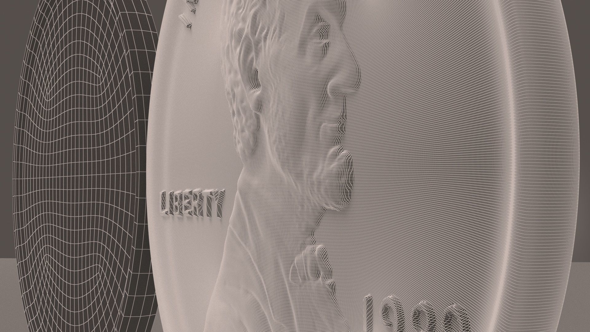 Lincoln Penny 1909 3D model_14