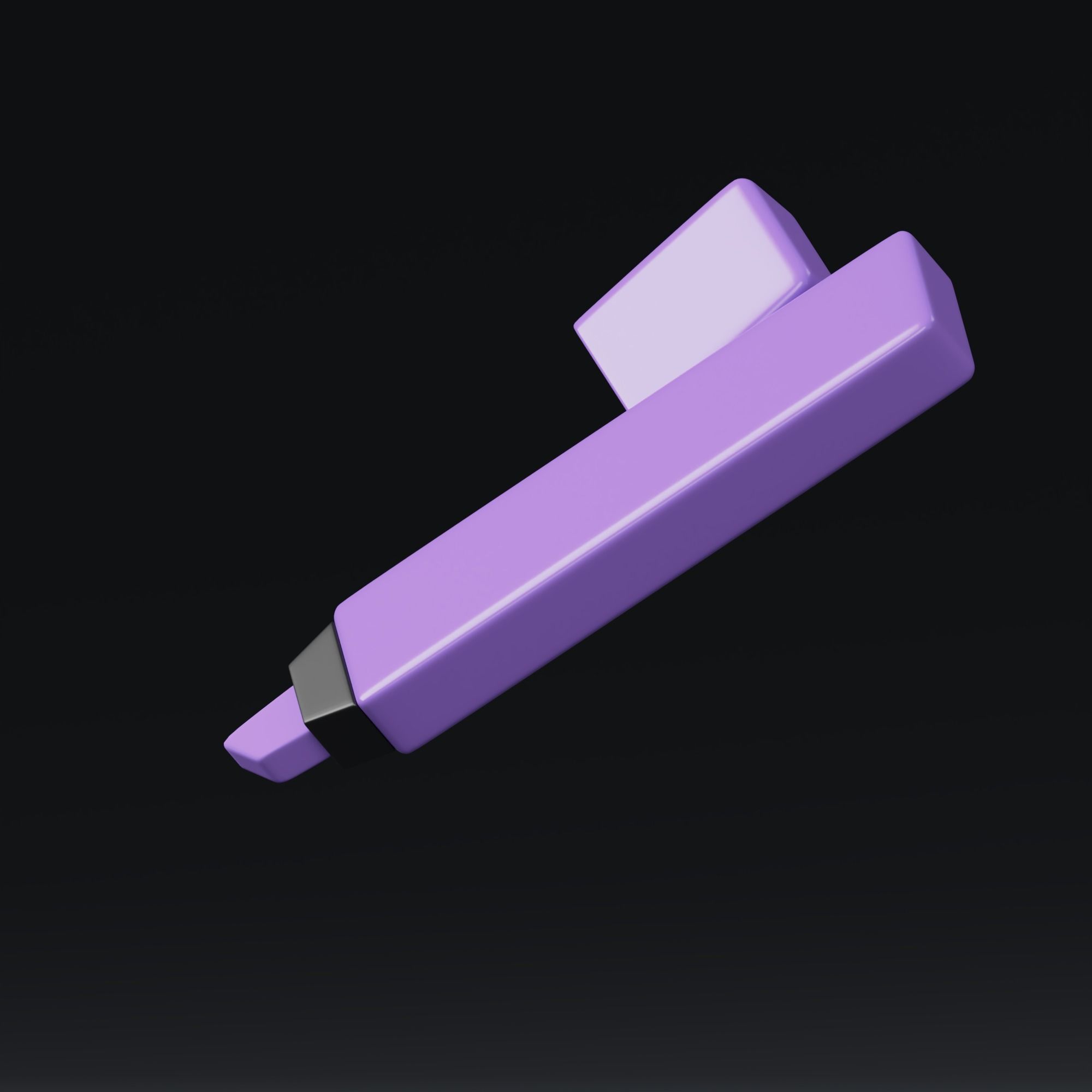 Marker - stylized icon 3D model_5