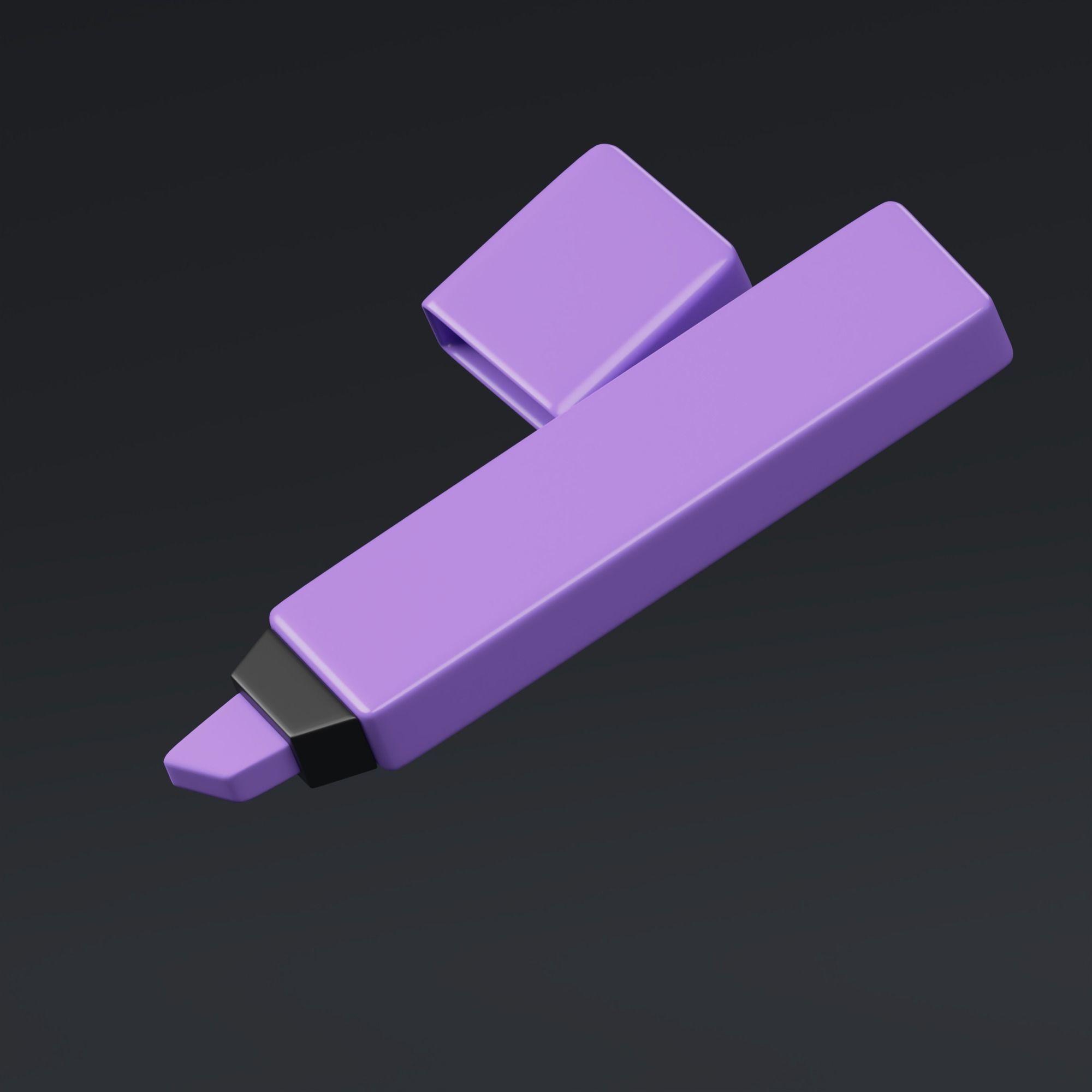 Marker - stylized icon 3D model_1